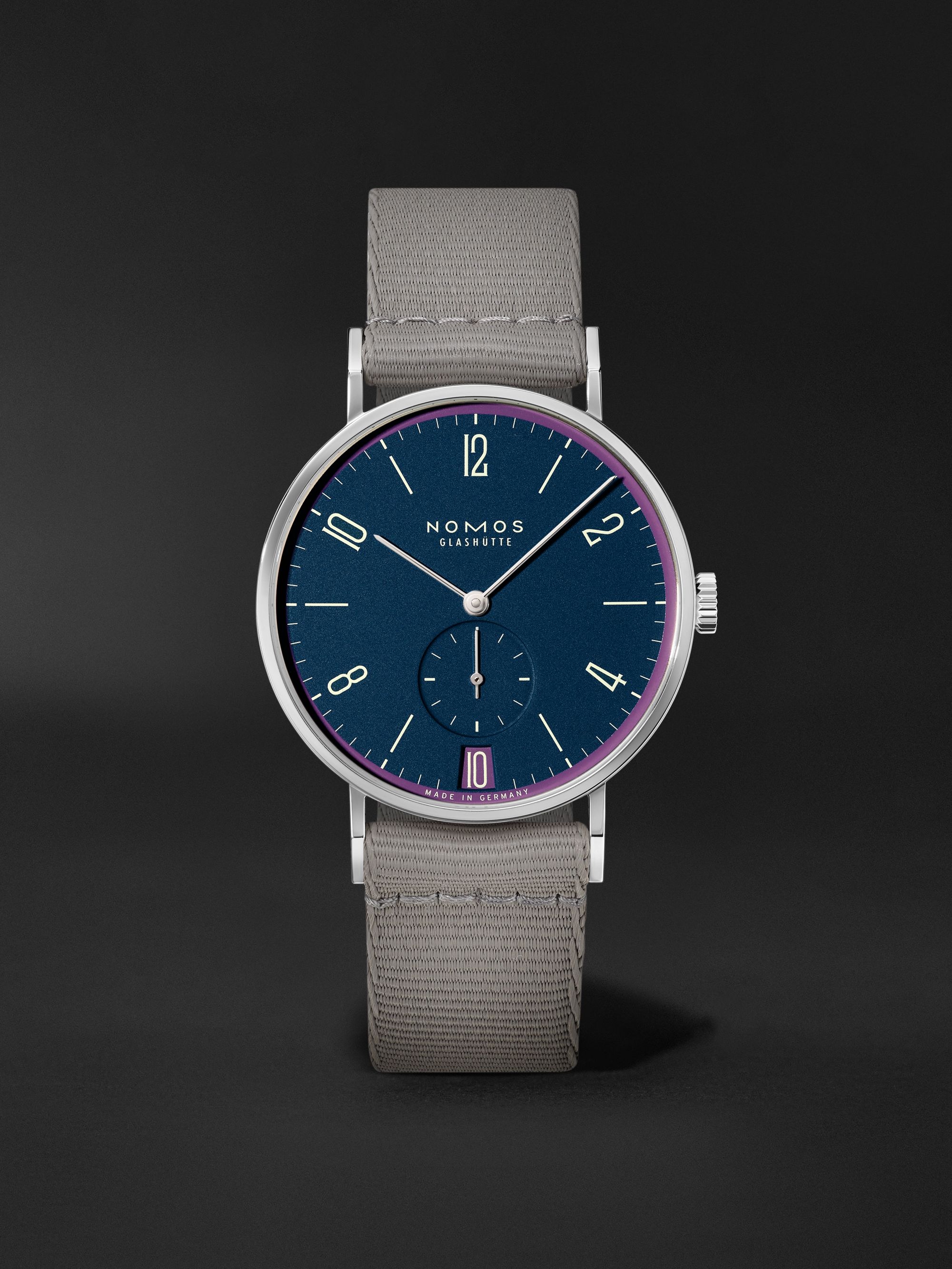 탕겐테 38 데이트 나흐트게장 리미티드 에디션 핸드 와인딩 스테인리스 스틸 웨빙 37.5mm 시계 레퍼런스 넘버 179.S31 ...