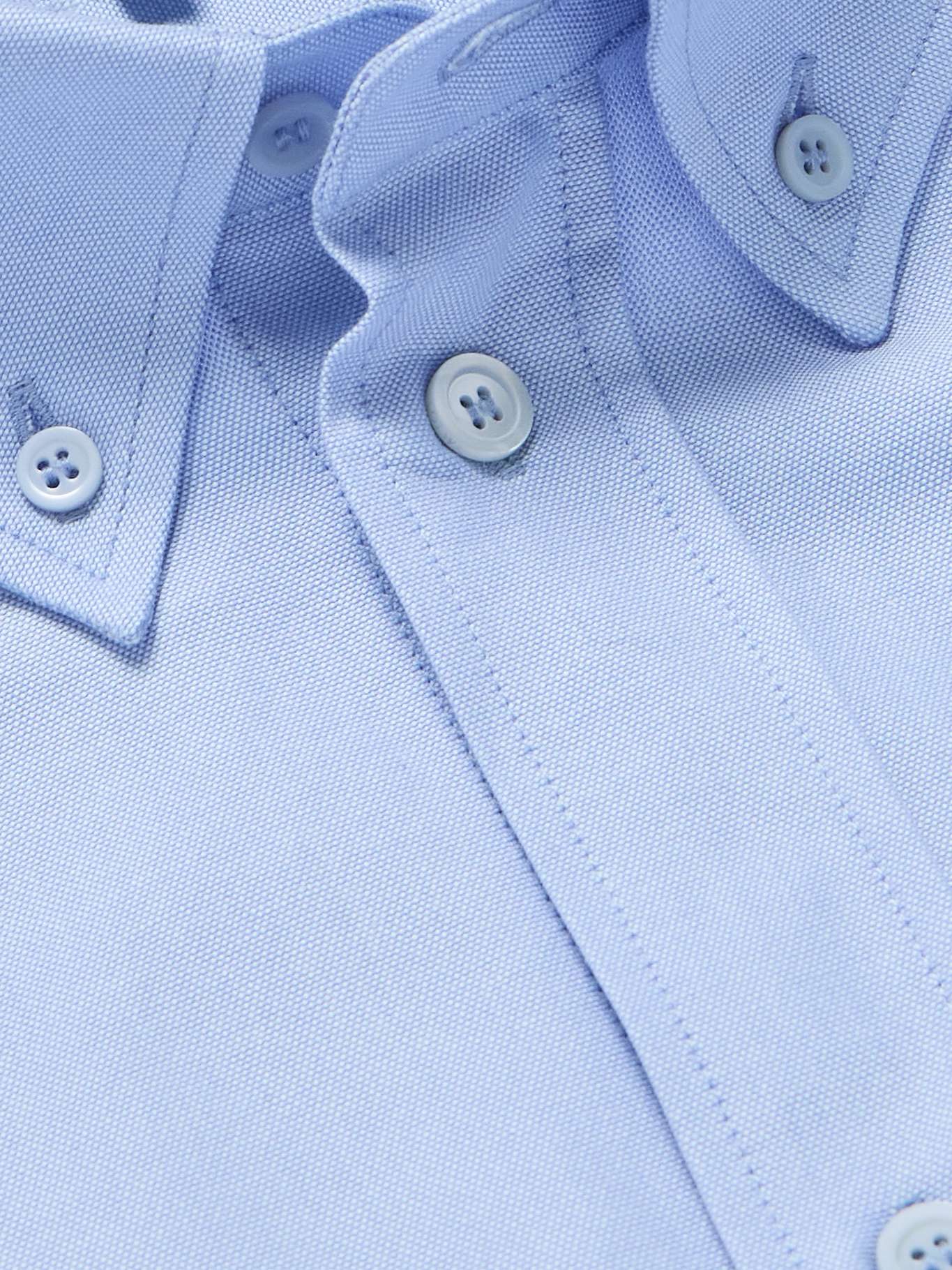 Men's Cotton Long Sleeve Oxford Casual Button Down Collar Shirt