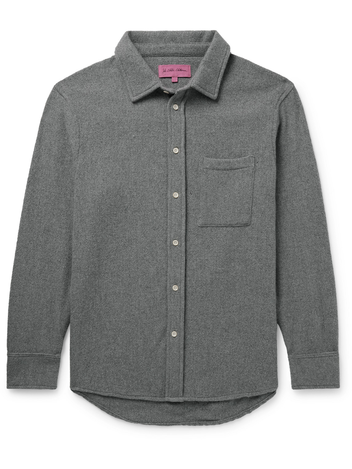 The Elder Statesman Cashmere Overshirt In Grey
