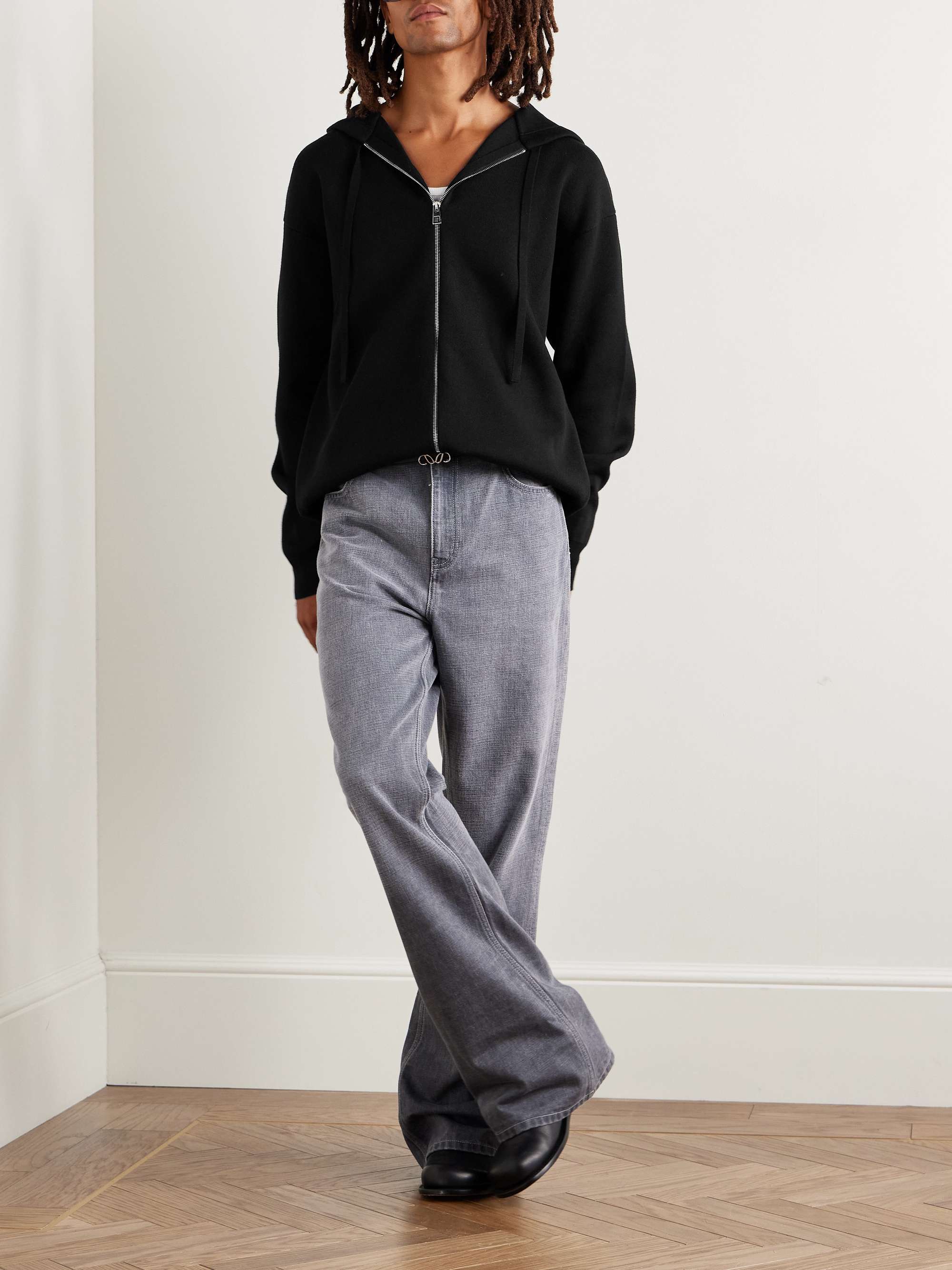 Relaxed fit hoodie in cotton Black - LOEWE