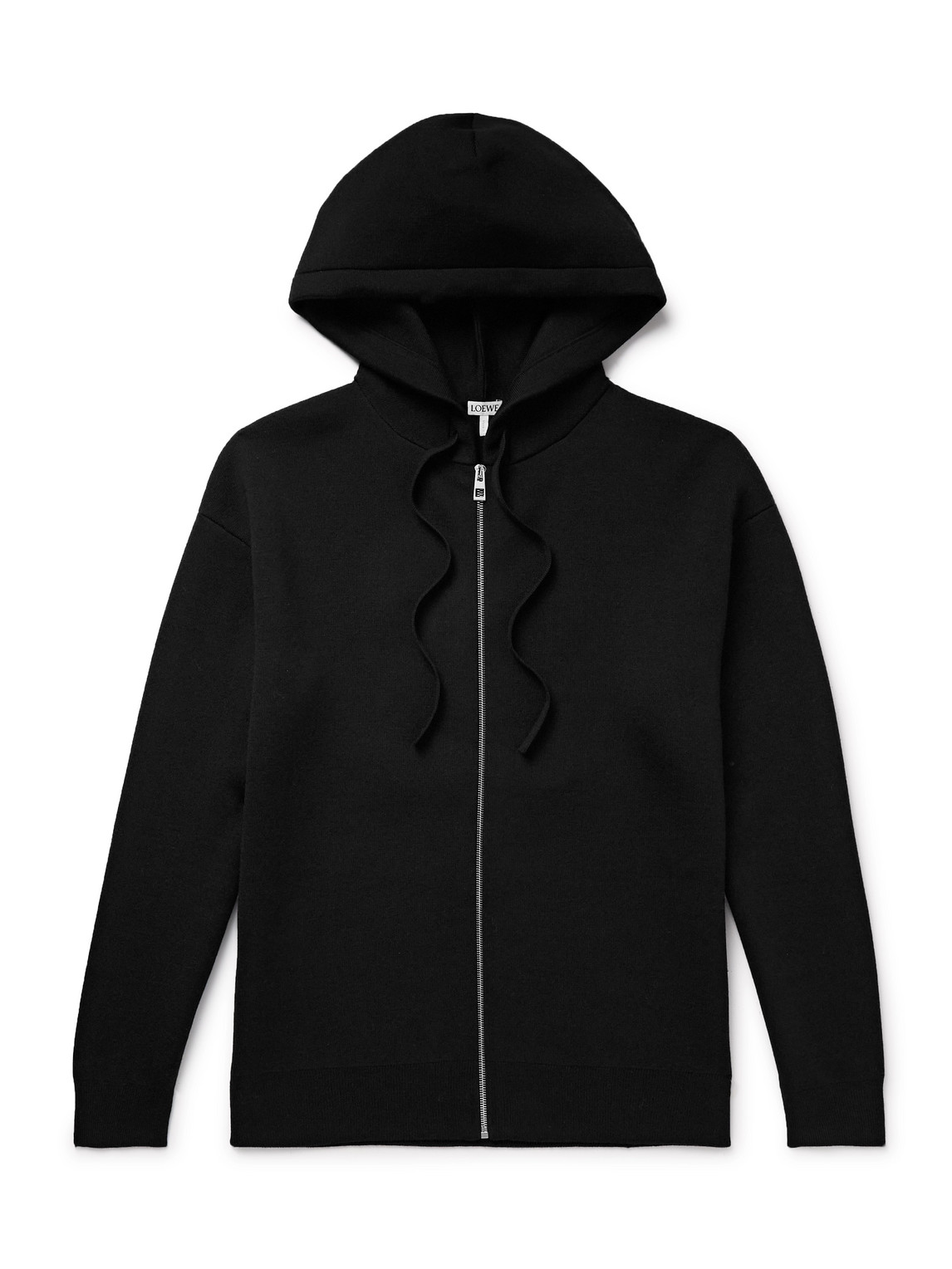 Logo-Embossed Wool-Blend Zip-Up Hoodie