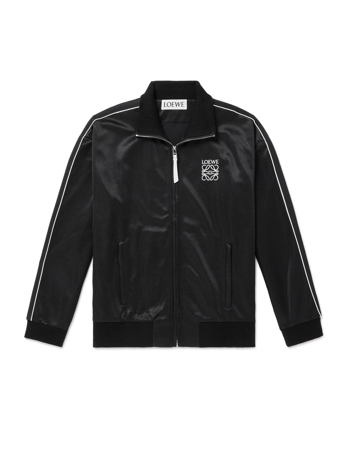 【LOEWE】Logo-Embroidered Satin-Jersey Track Jacket LOEWE】Logo-Embroidered Satin-Jersey Track Jacket