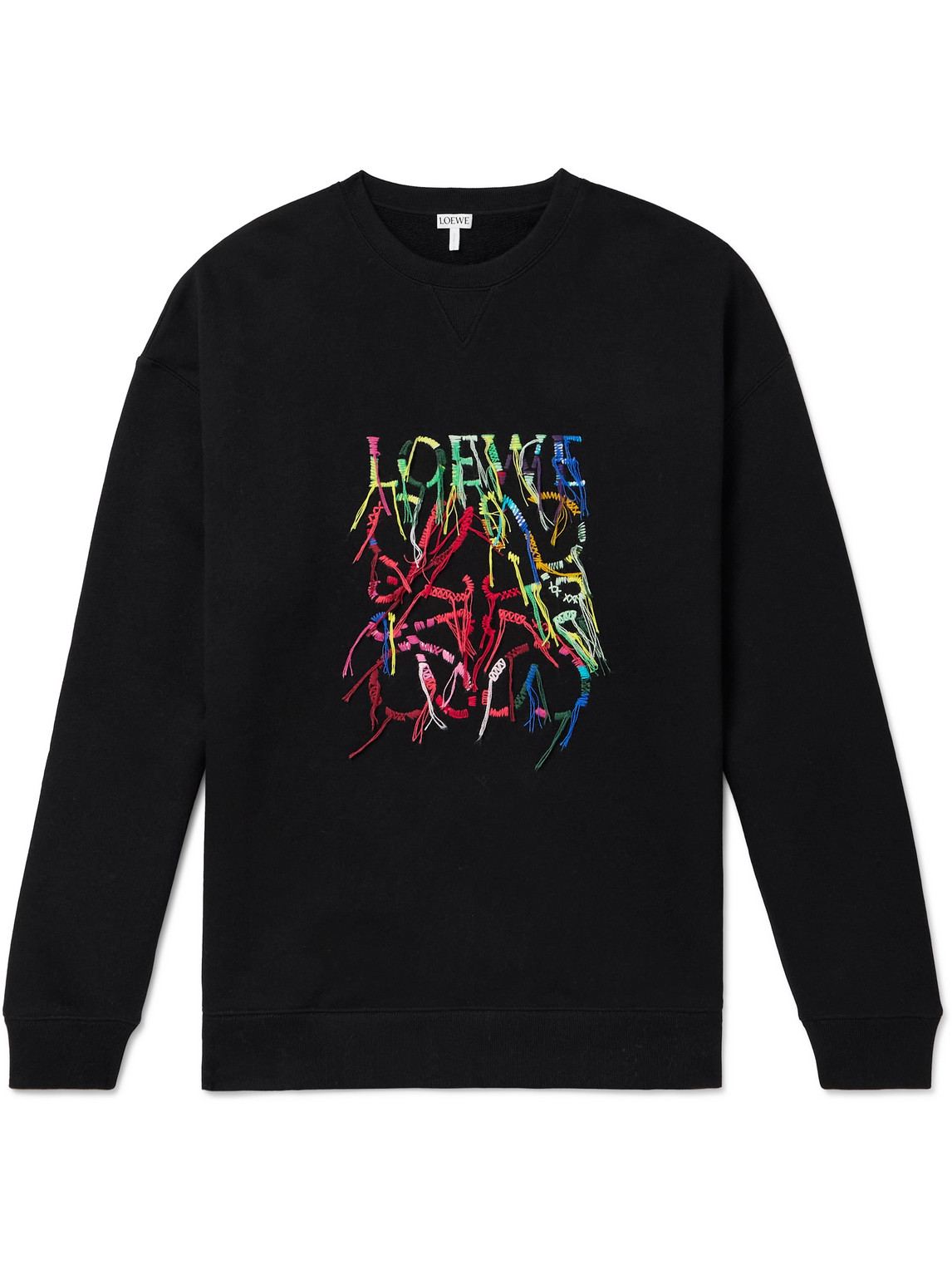 LOEWE - Logo-Embroidered Cotton-Jersey Sweatshirt - Curated