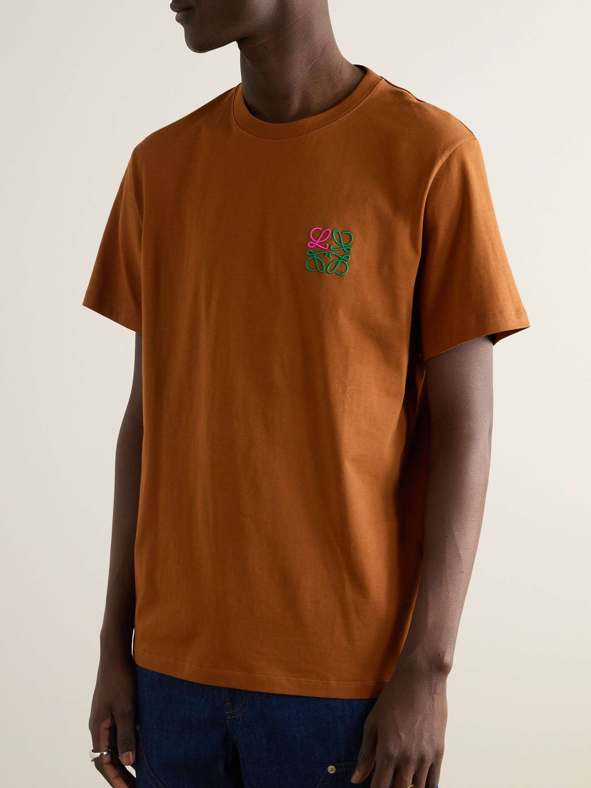 LOEWE Logo-Embroidered Cotton-Jersey T-Shirt