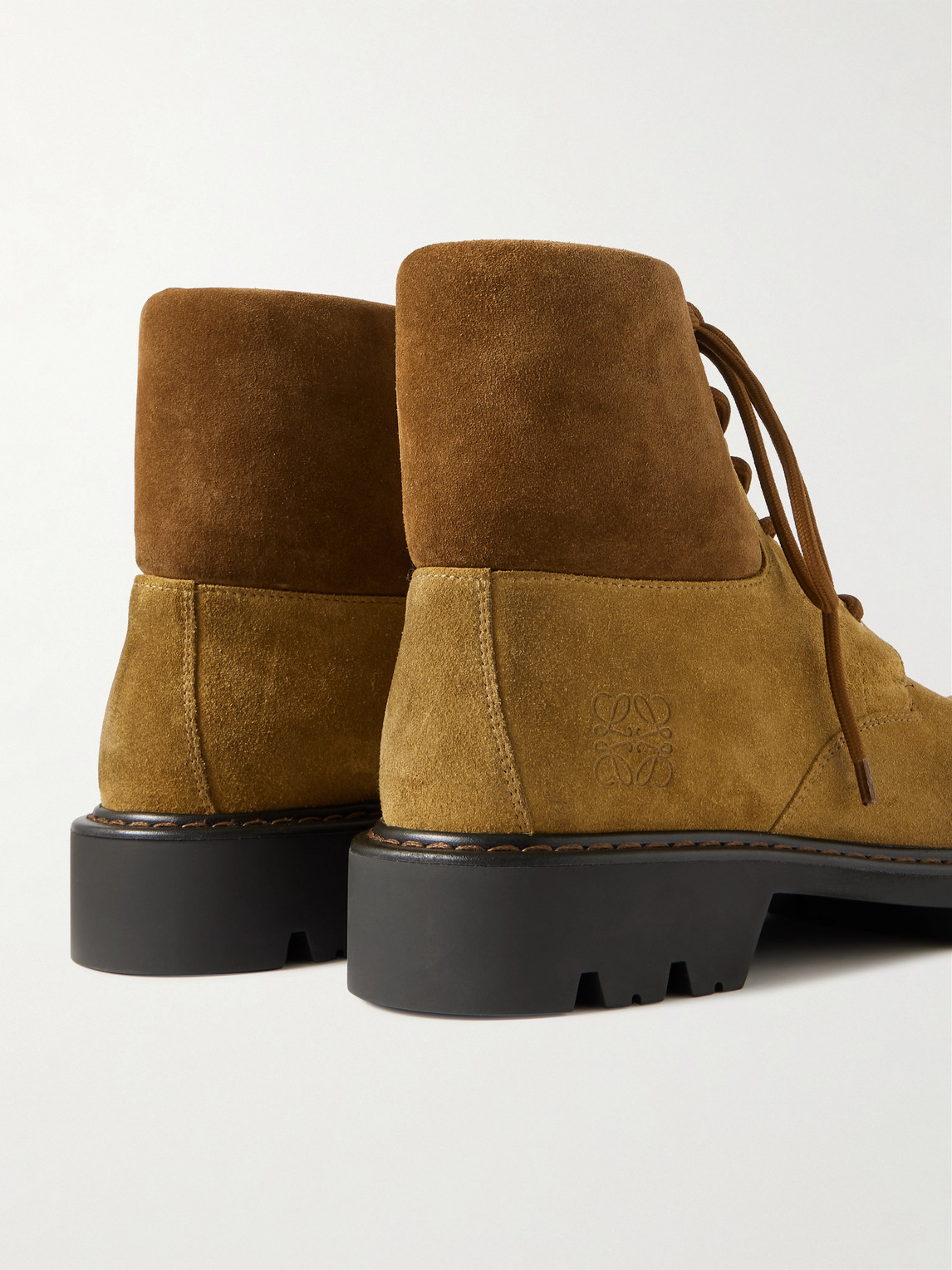 Shop Loewe Sierra Suede Boots In Brown