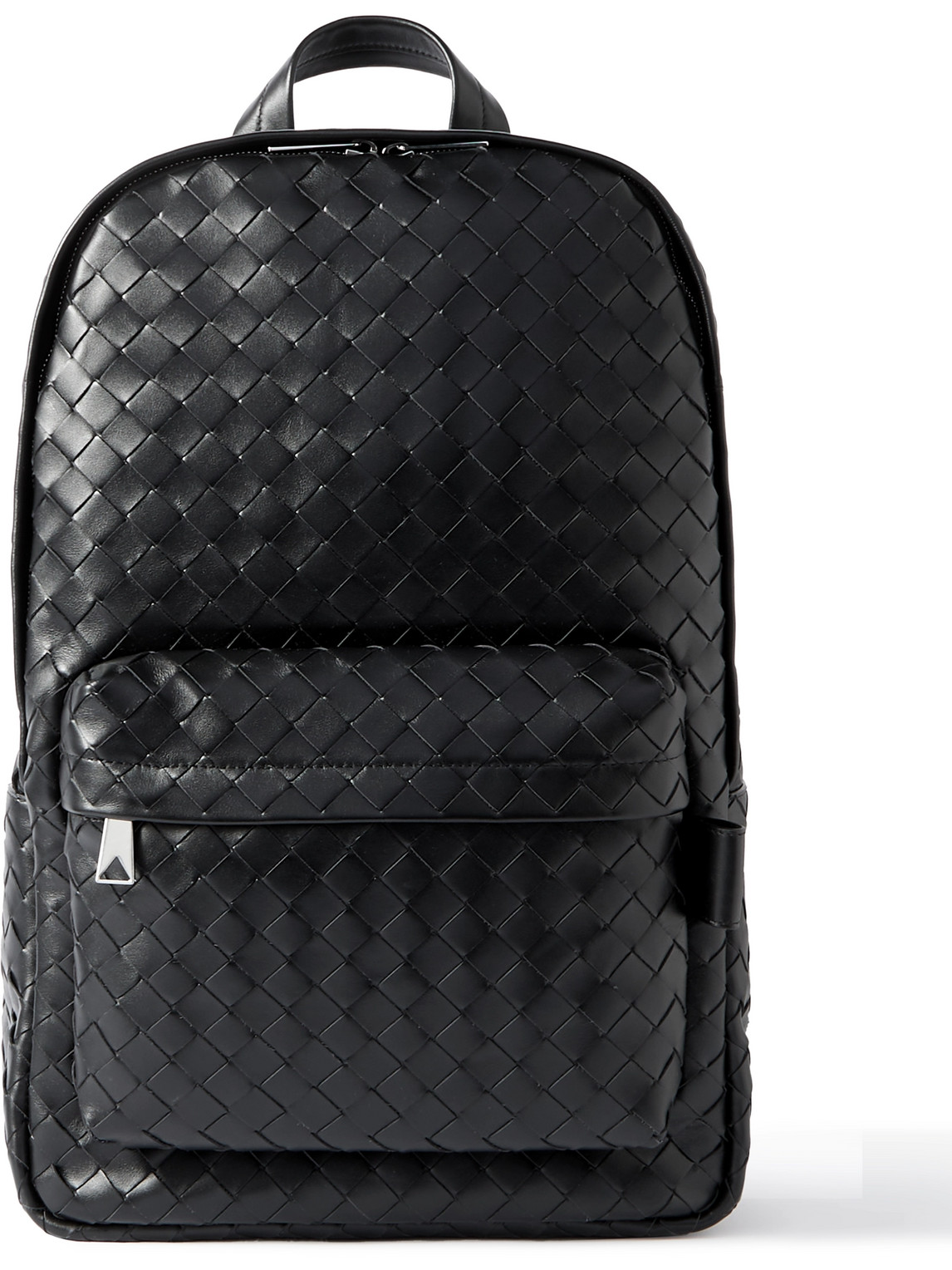 Bottega Veneta Avenue Intrecciato Leather Backpack In Black