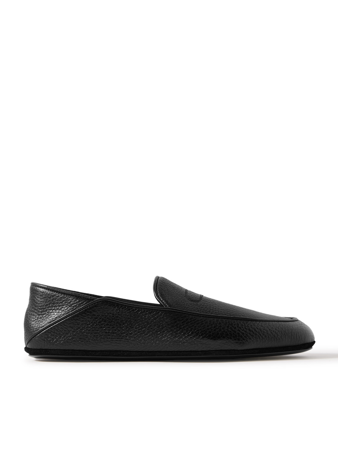 Kingston II Collapsible-Heel Full-Grain Leather Slippers