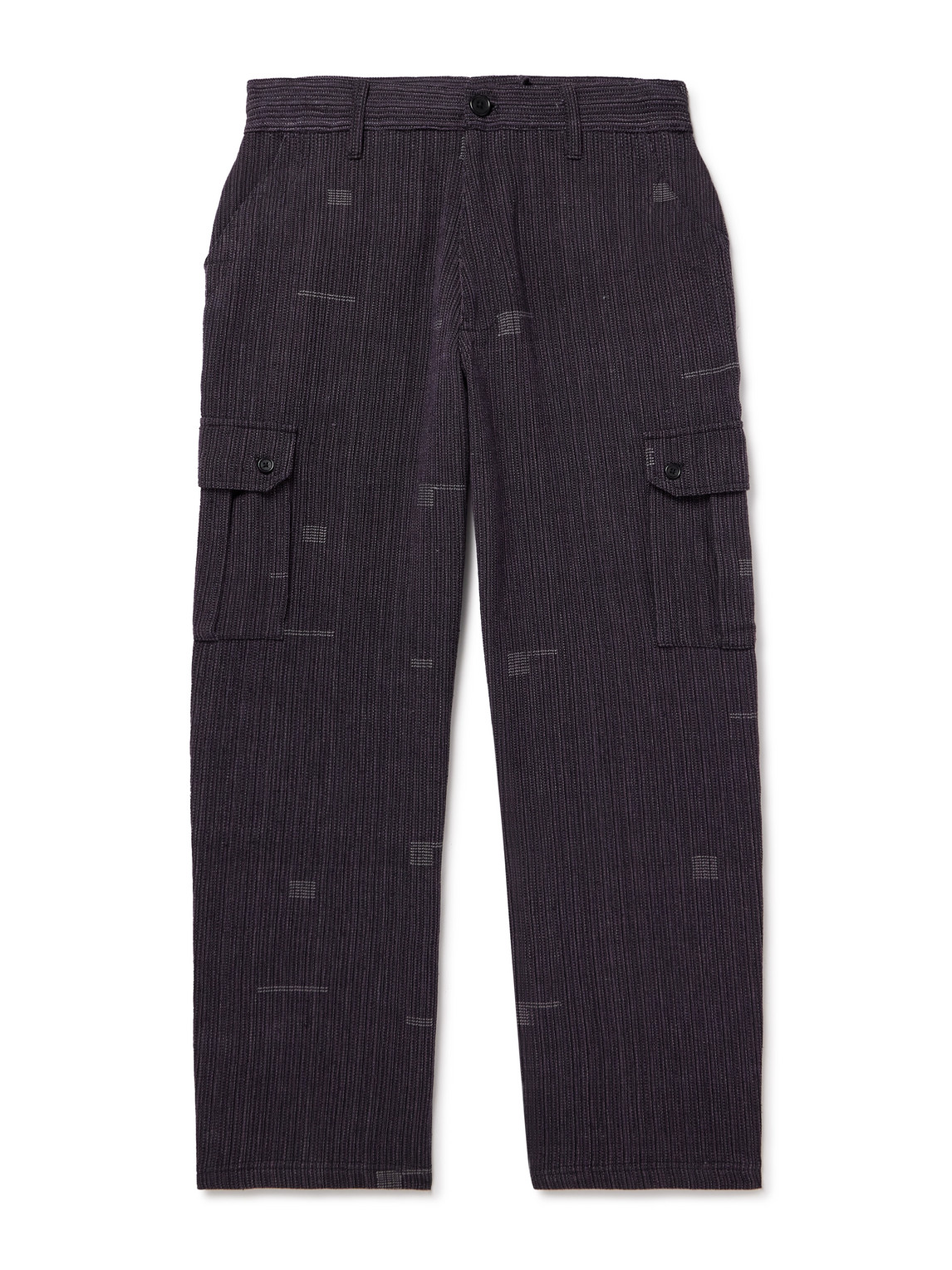 Ally Wide-Leg Cotton-Jacquard Trousers