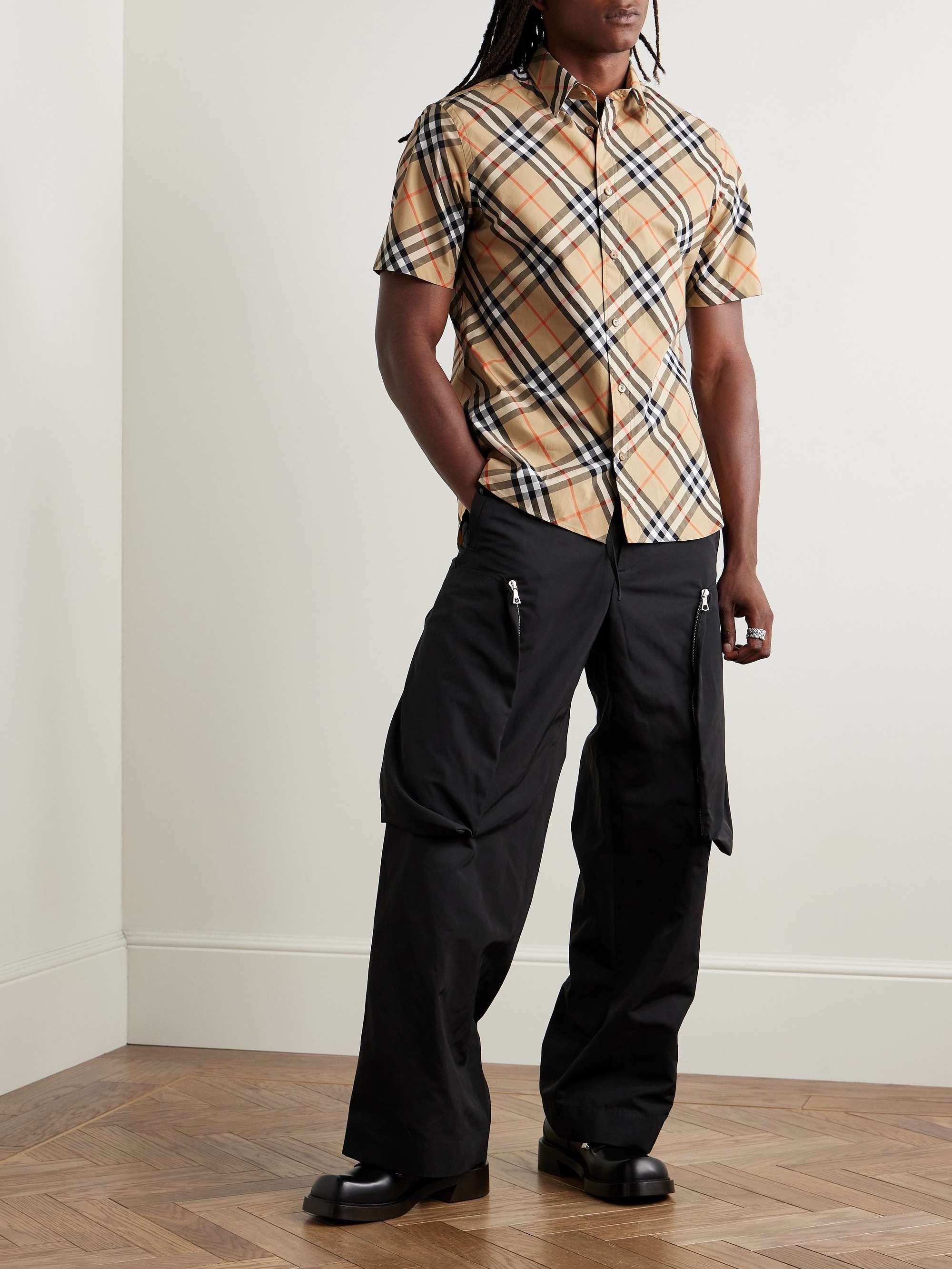 ファッションシーンで話題のこれから流行るブランド12選 BURBERRY Checked Cotton-Poplin Shirt for Men | MR PORTER トップス