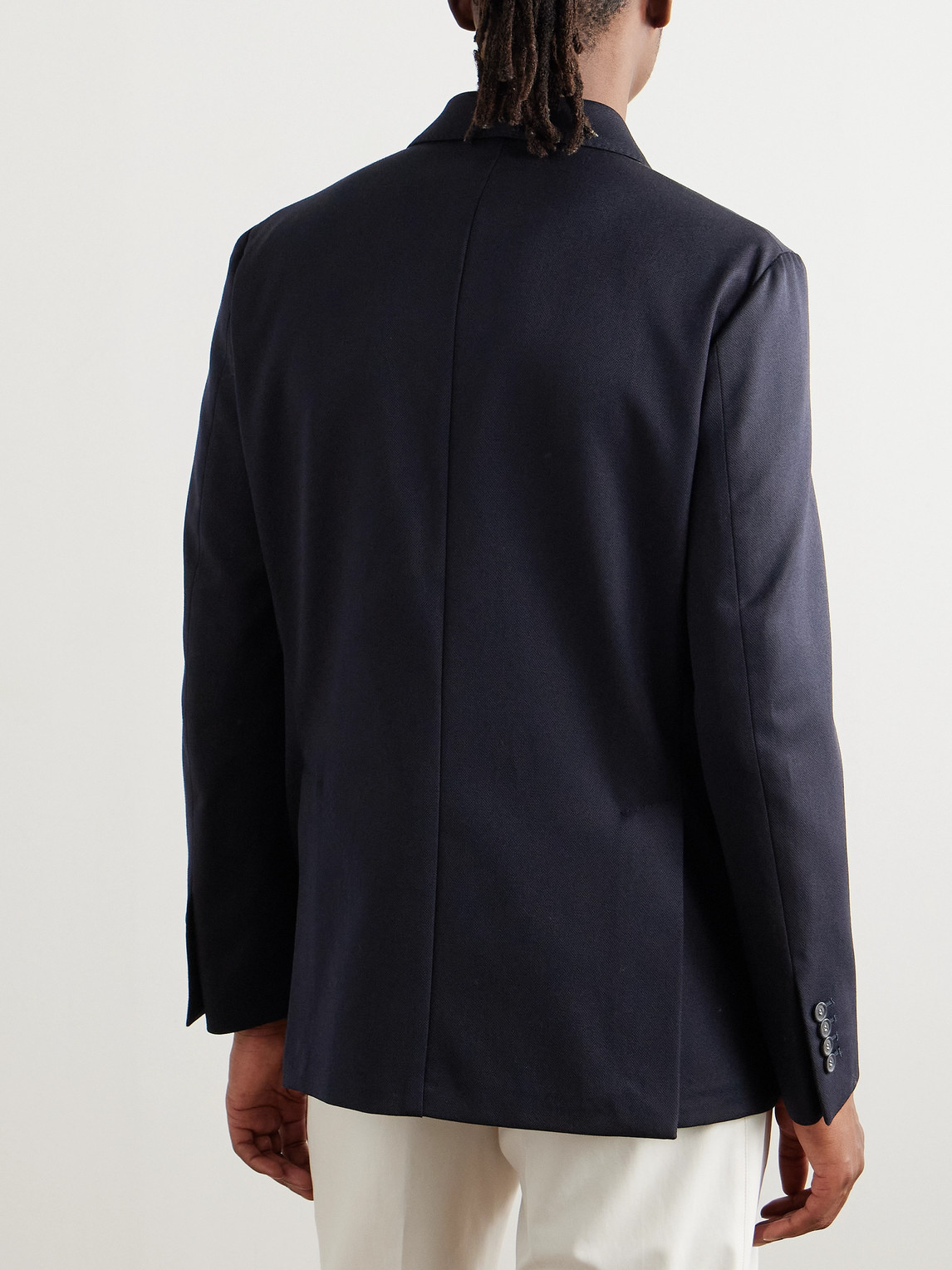 MASSIMO ALBA DOUBLE-BREASTED WOOL AND COTTON-BLEND BLAZER