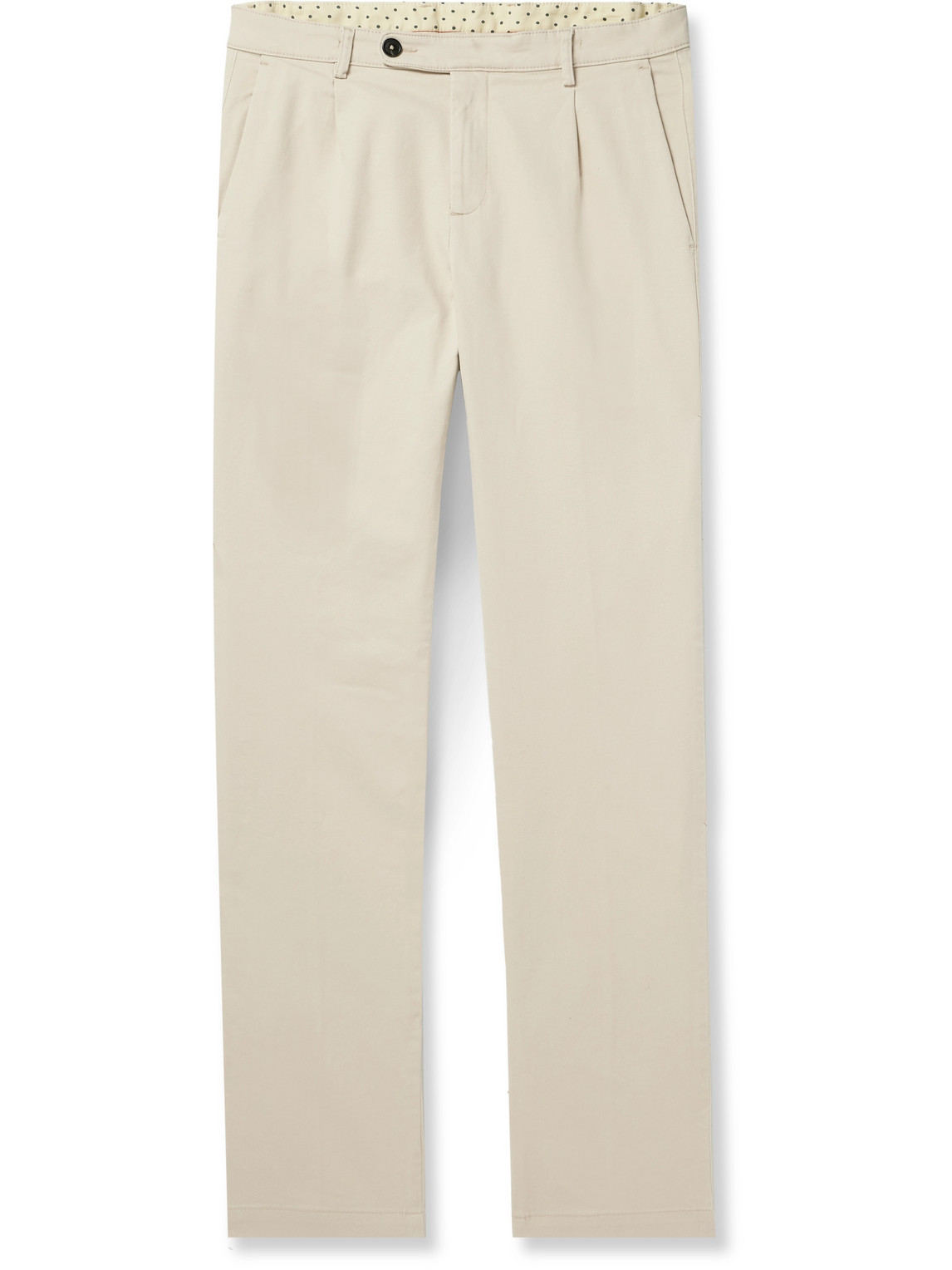 Ionio2 Straight-Leg Pleated Cotton-Blend Twill Trousers