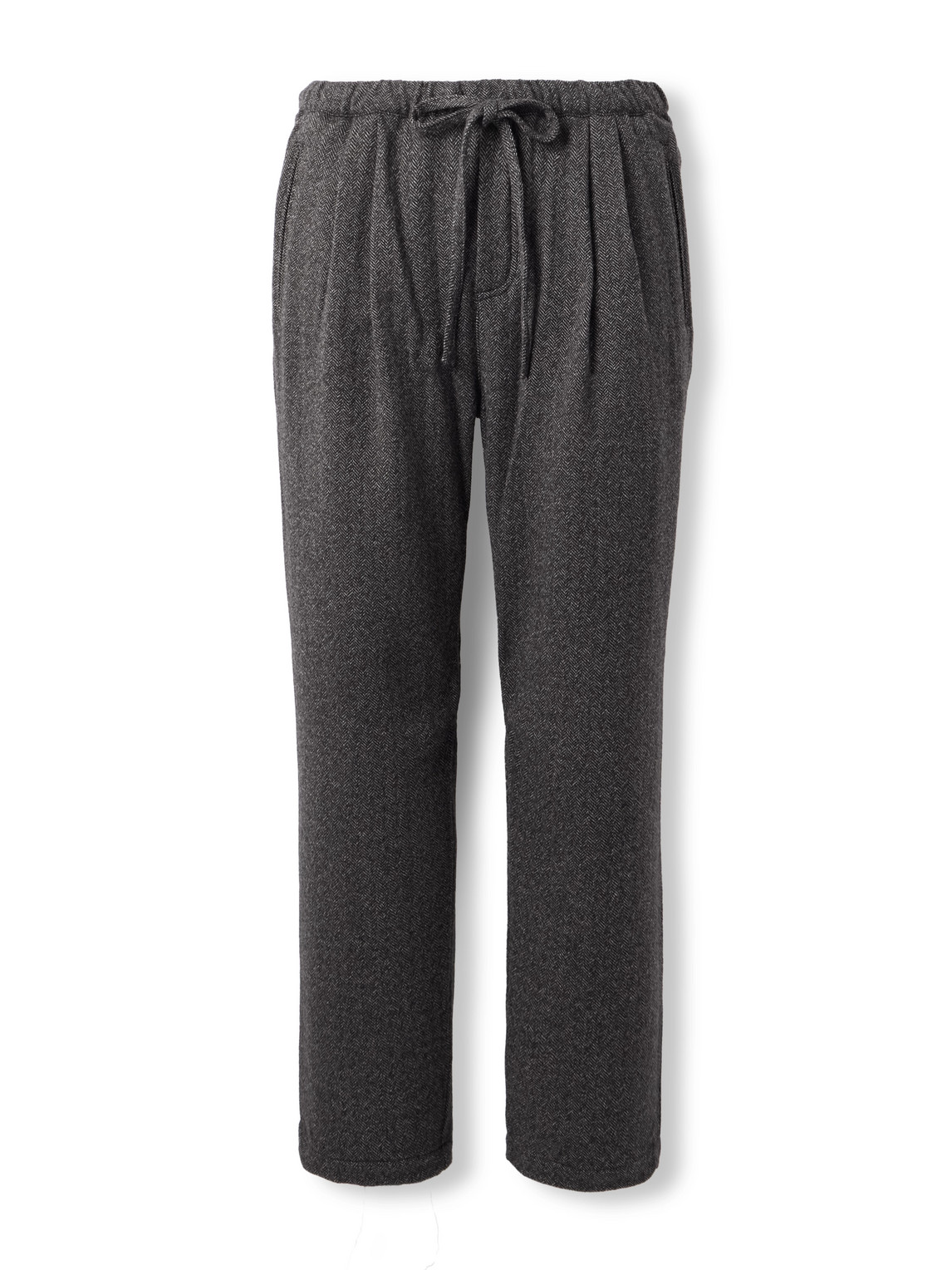 Key West Straight-Leg Herringbone Cashmere and Wool-Blend Suit Trousers