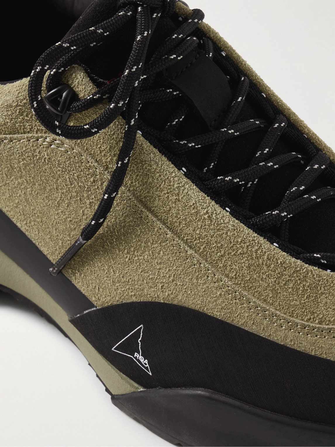 Roa Cingino Rubber-trimmed Microfibre Hiking Sneakers In Brown