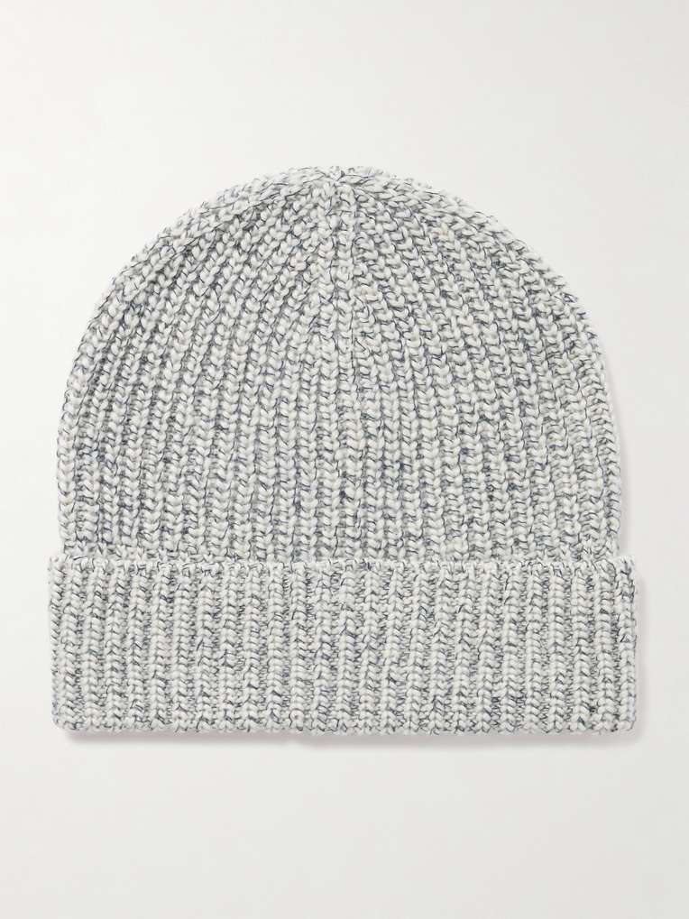 Brunello Cucinelli — Brushed Ribbed-Knit Beanie