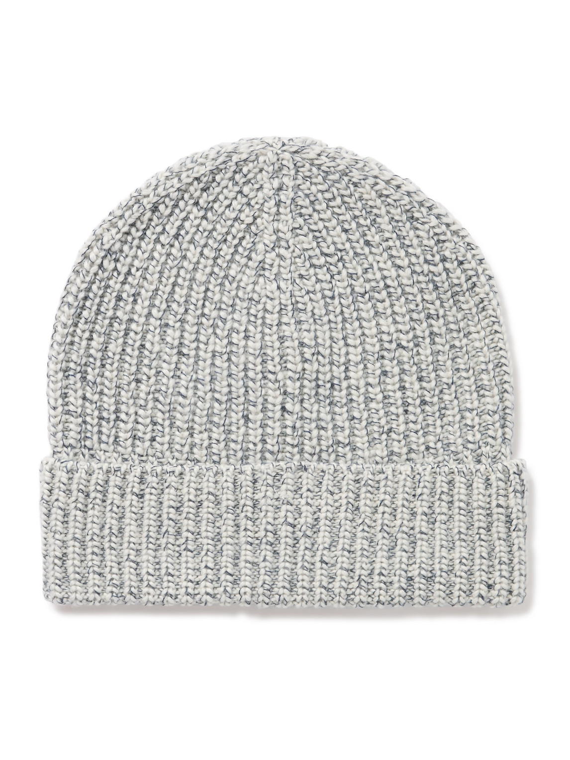 Brunello Cucinelli Brushed Ribbed-knit Beanie In Blue