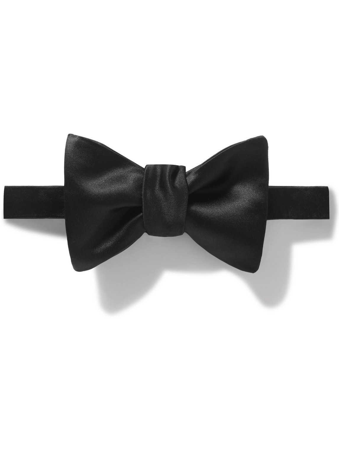 Brunello Cucinelli Self-tie Duchesse Cotton And Silk-blend Satin Bow Tie In Black
