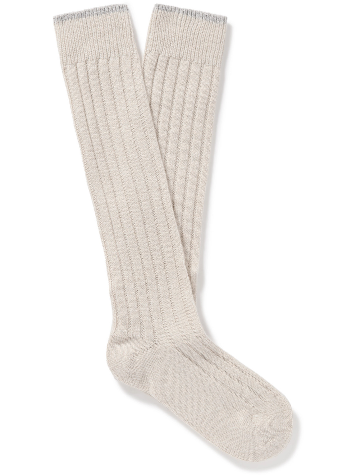 Ribbed Cashmere Socks