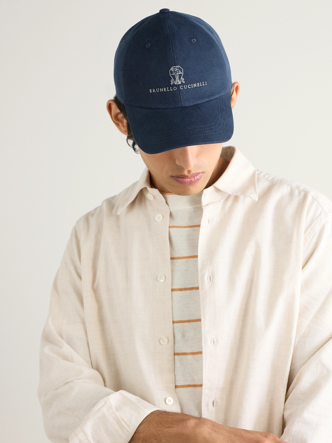 Brunello Cucinelli Logo-embroidered Baseball Cap In Blue
