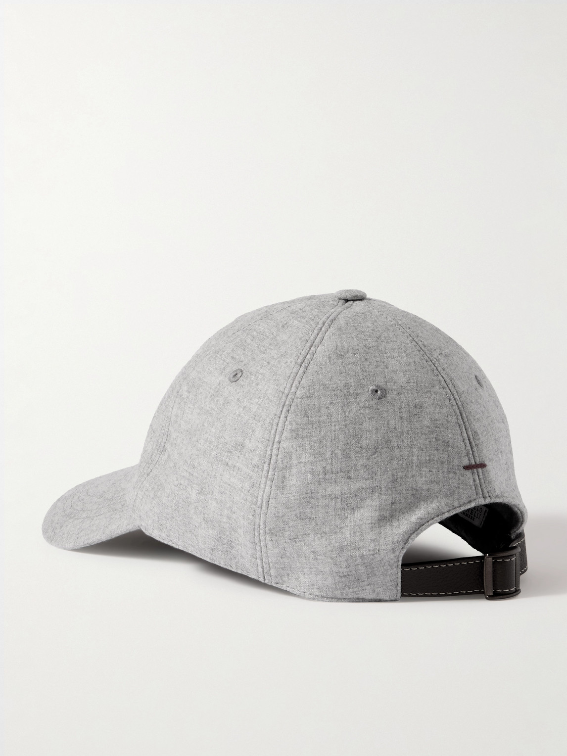 Brunello Cucinelli Logo-embroidered Cashmere And Silk-blend Baseball Cap In Gray