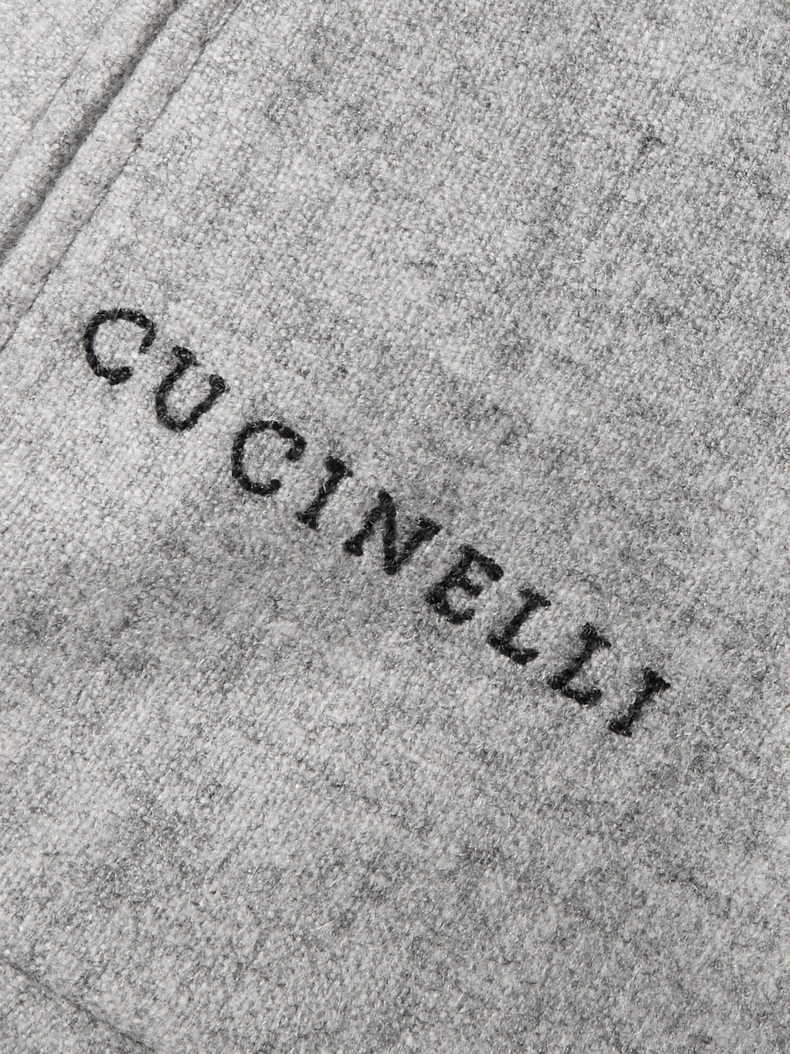 Brunello Cucinelli Logo-embroidered Cashmere And Silk-blend Baseball Cap In Gray