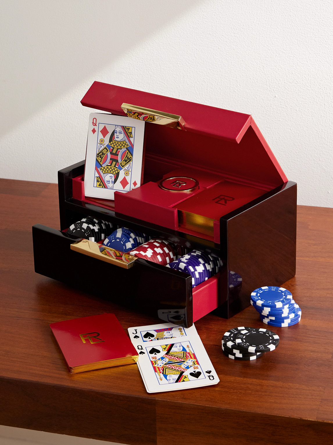 Ralph Lauren Home Sutton Leather and Walnut Wood Poker Set - Men