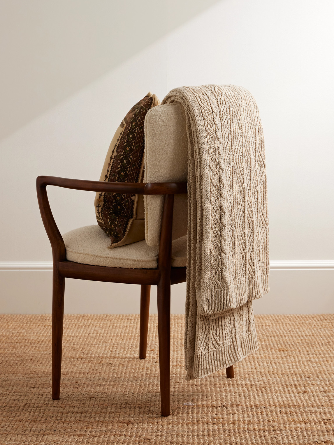 Owen Cable-Knit Cotton Blanket — 2