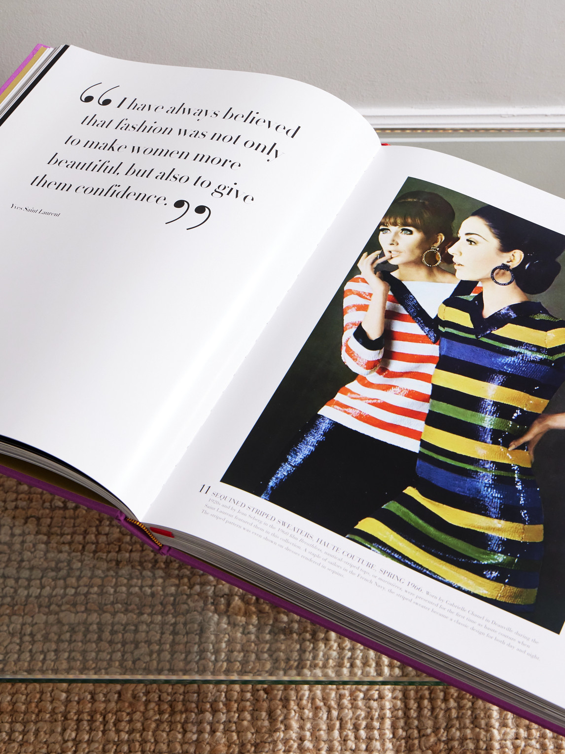 Assouline Yves Saint Laurent: The Impossible Collection Hardcover Book In Purple