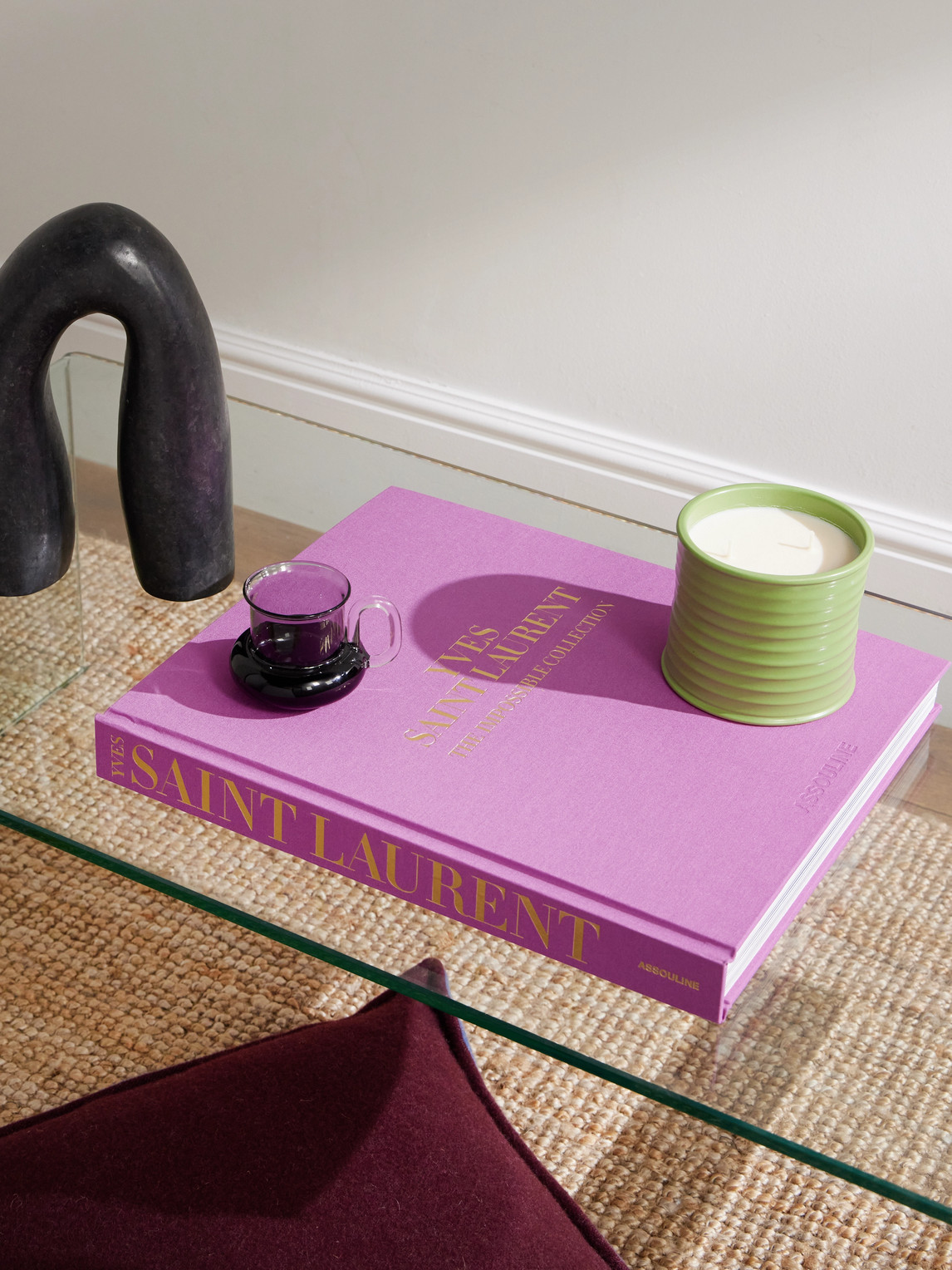 Assouline Yves Saint Laurent: The Impossible Collection Hardcover Book In Purple