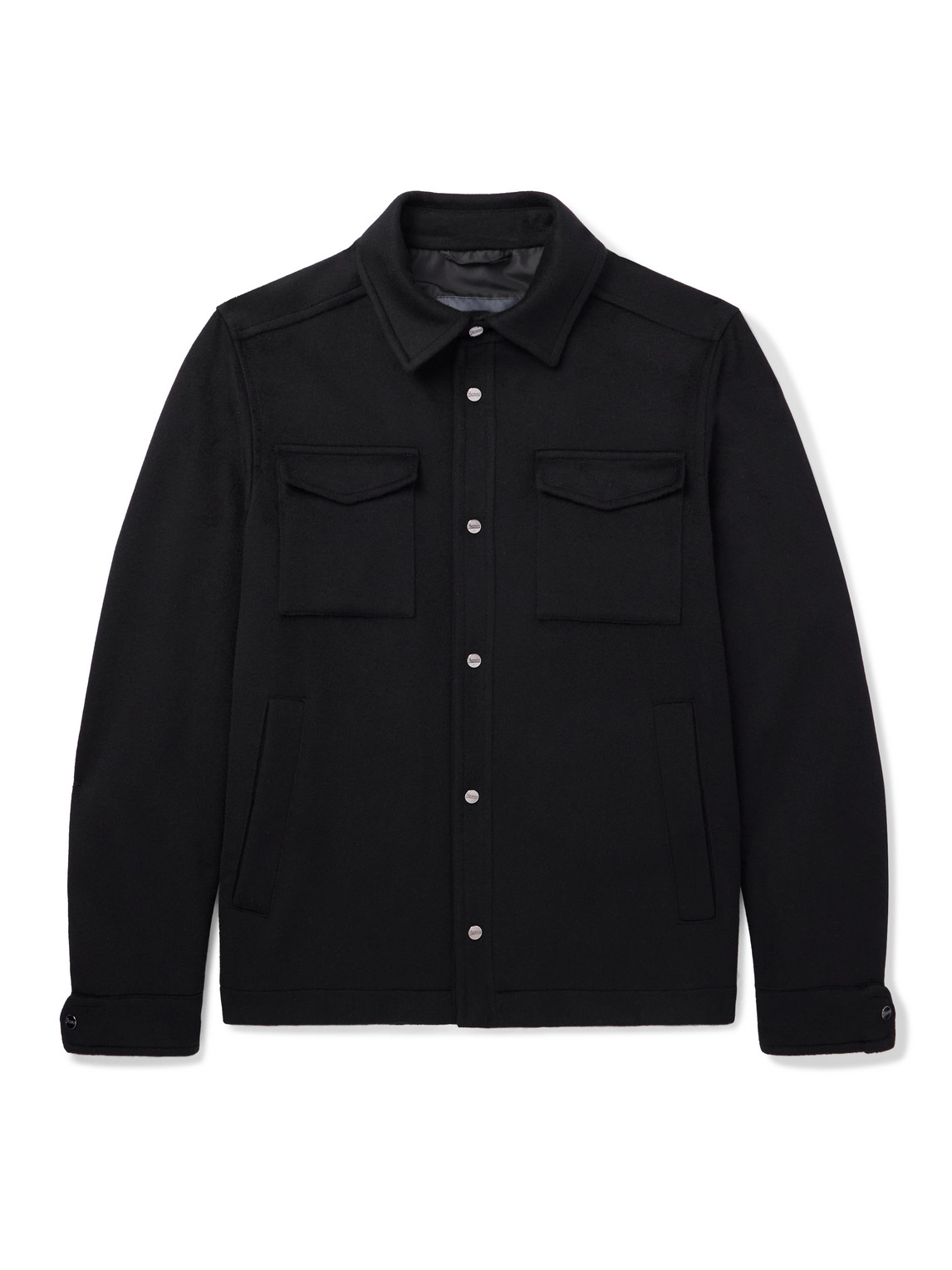 Brushed Wool and Cashmere-Blend Overshirt