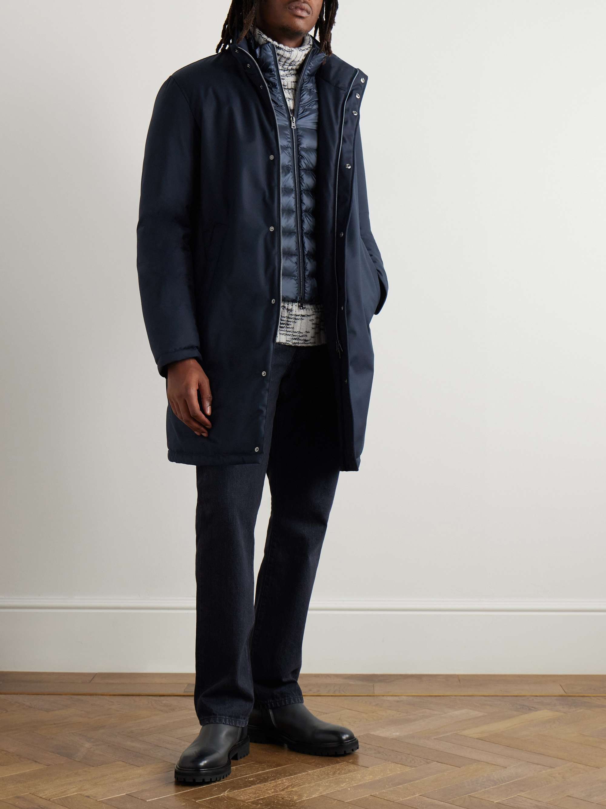 HERNO Layered Padded Shell Down Coat for Men MR PORTER