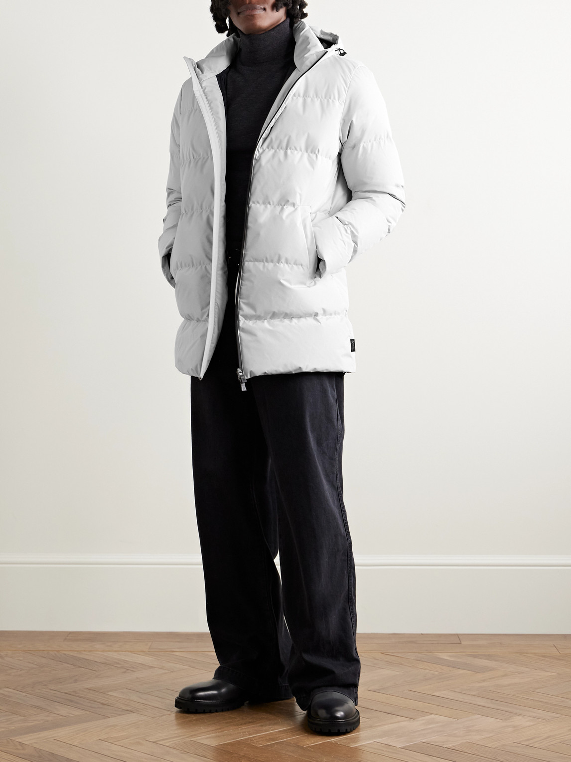 HERNO LAMINAR LAMINAR QUILTED GORE-TEX HOODED DOWN JACKET