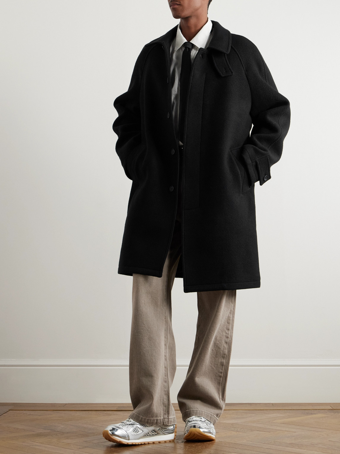 MFPEN ACCESSION BRUSHED RECYCLED-WOOL COAT