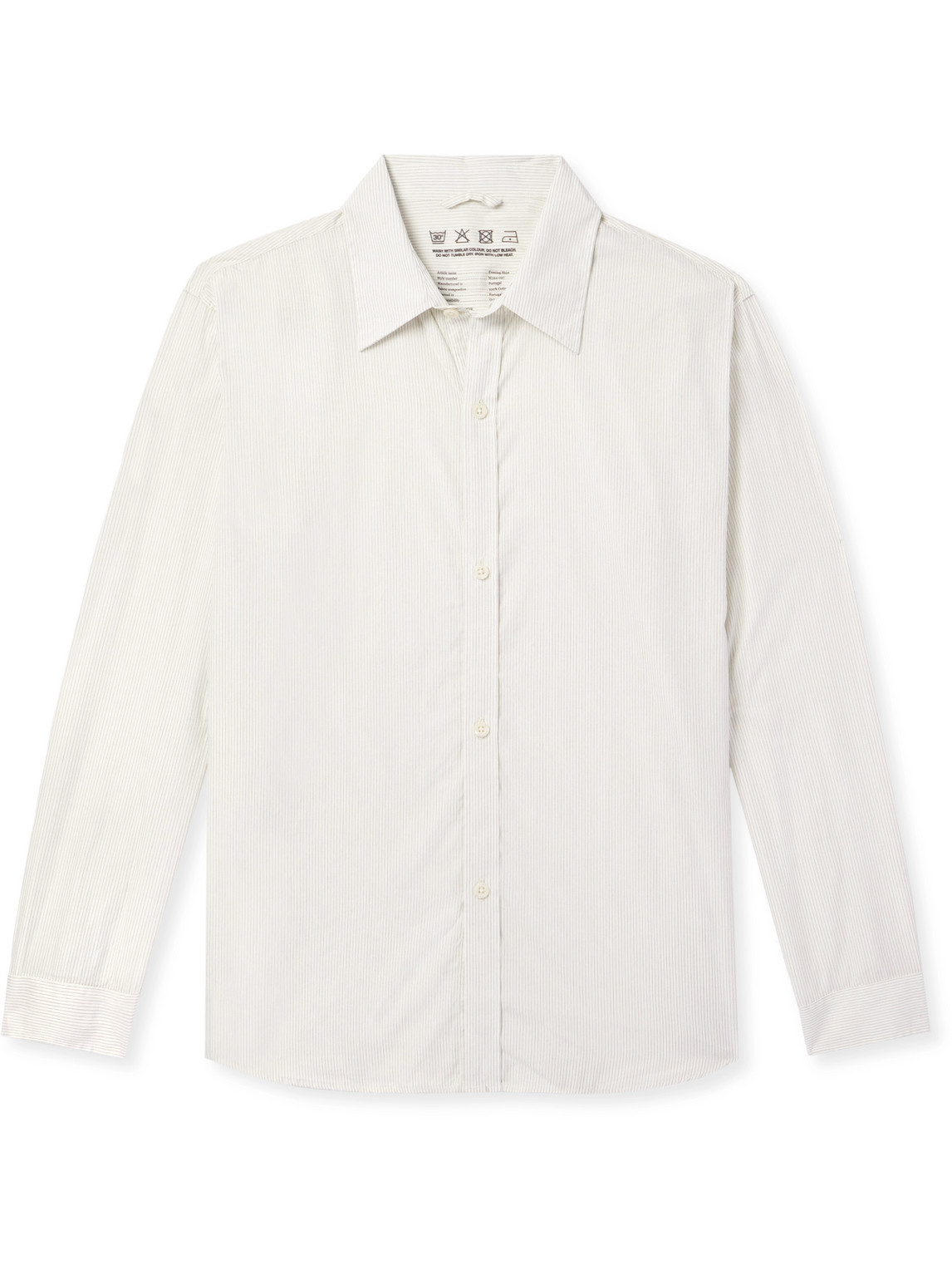 Mfpen Evening Striped Cotton-poplin Shirt In Neutrals