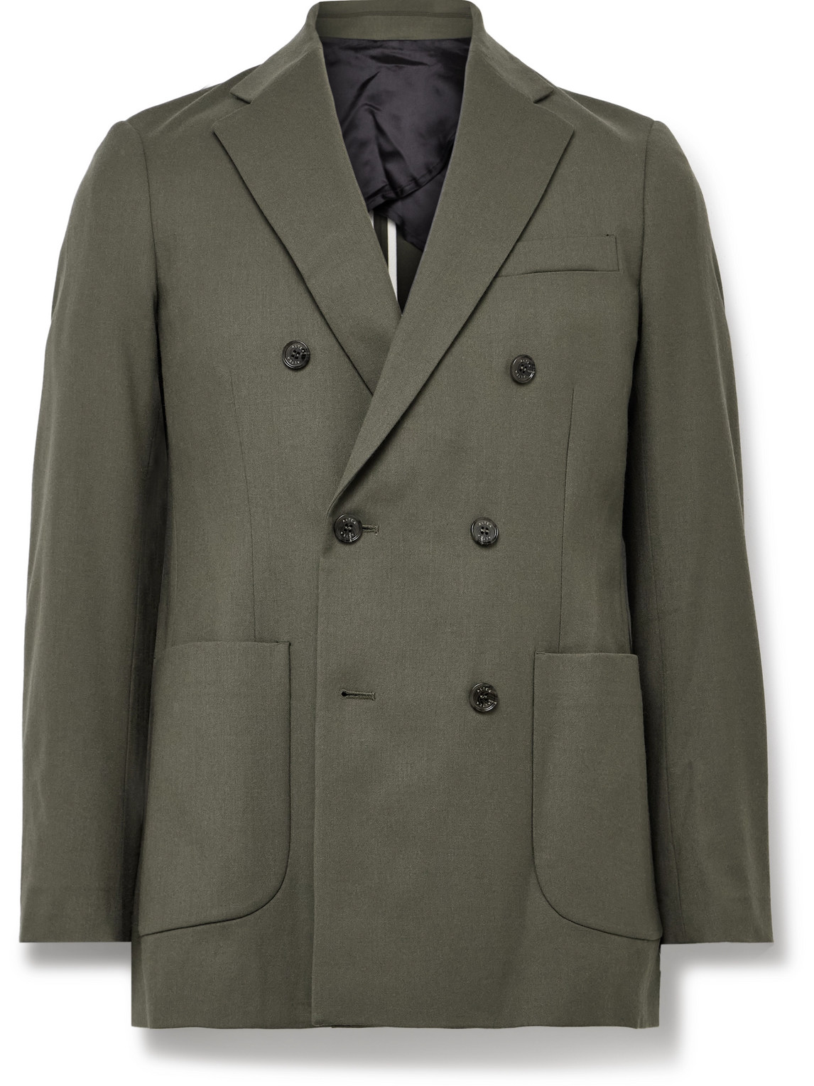Lloyd Slim-Fit Double-Breasted Worsted Virgin Wool-Blend Twill Blazer