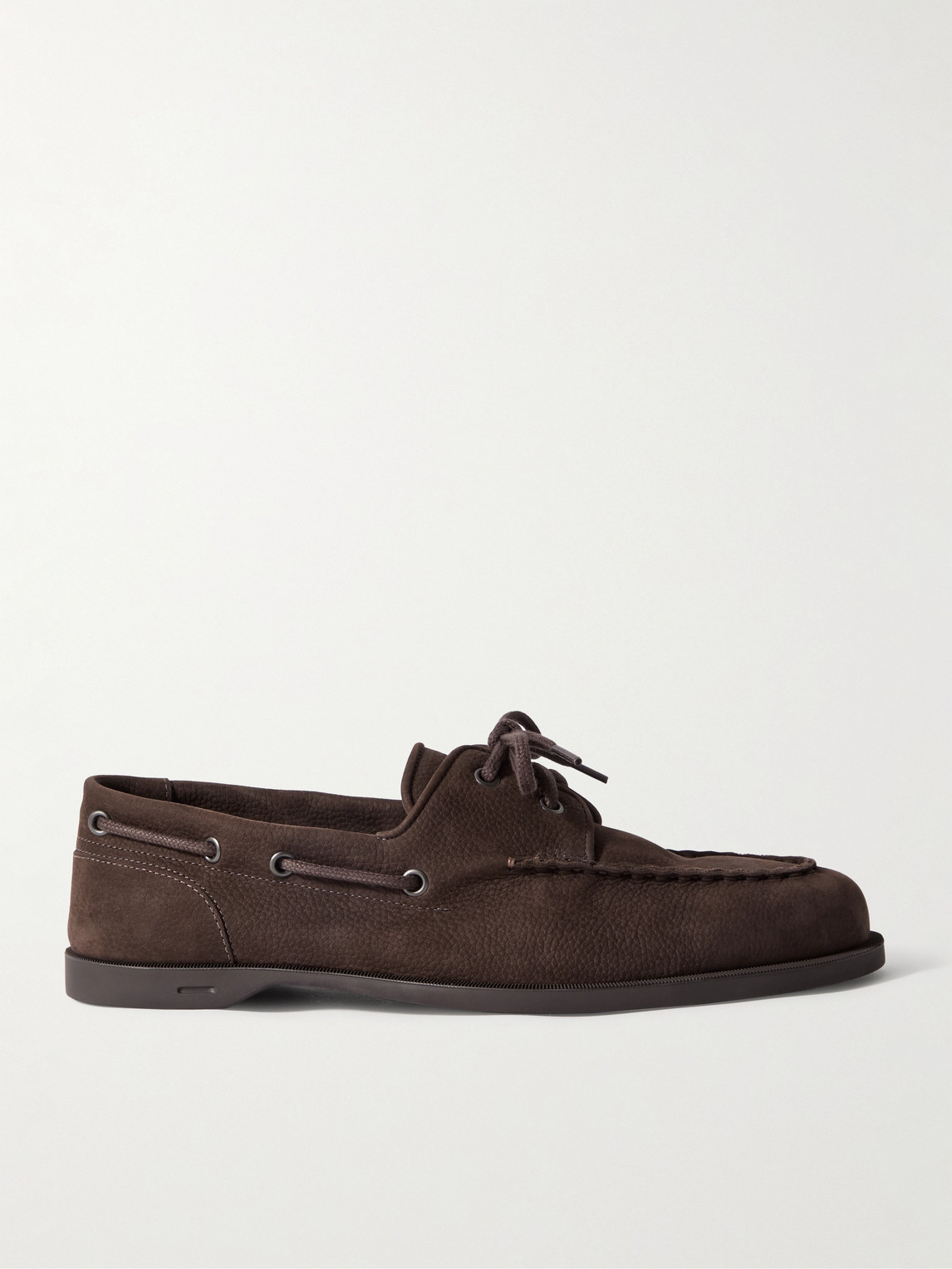 John Lobb Foil Leather Boat Shoes - Men