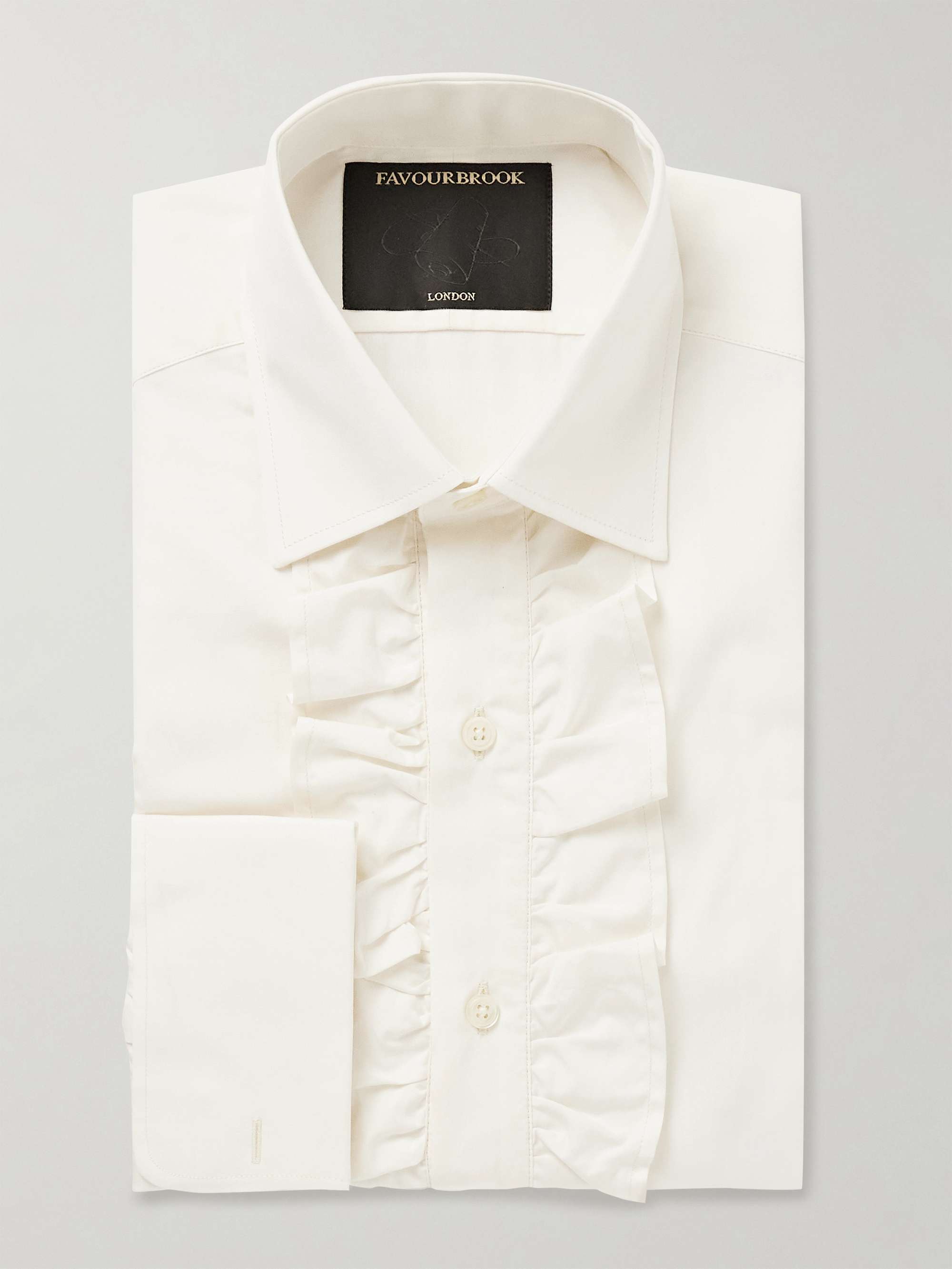 Ruffled Cotton Poplin Shirt FAVOURBROOK
