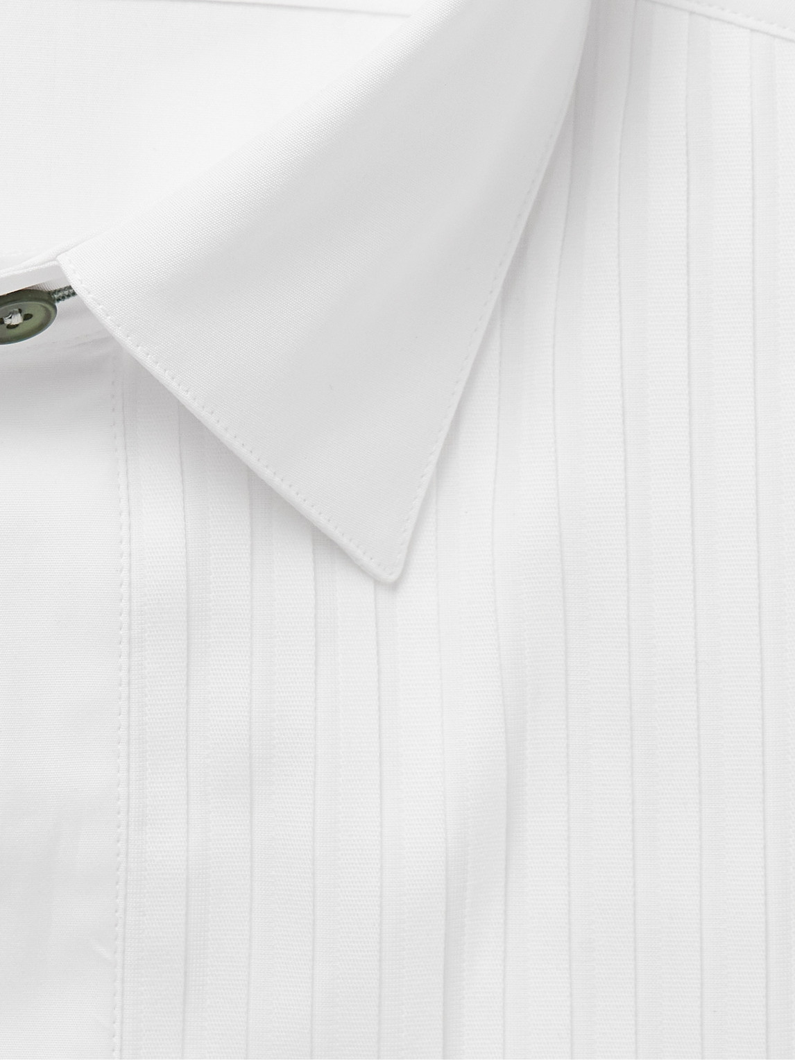 PAUL SMITH BIB-FRONT DOUBLE-CUFF COTTON-POPLIN TUXEDO SHIRT