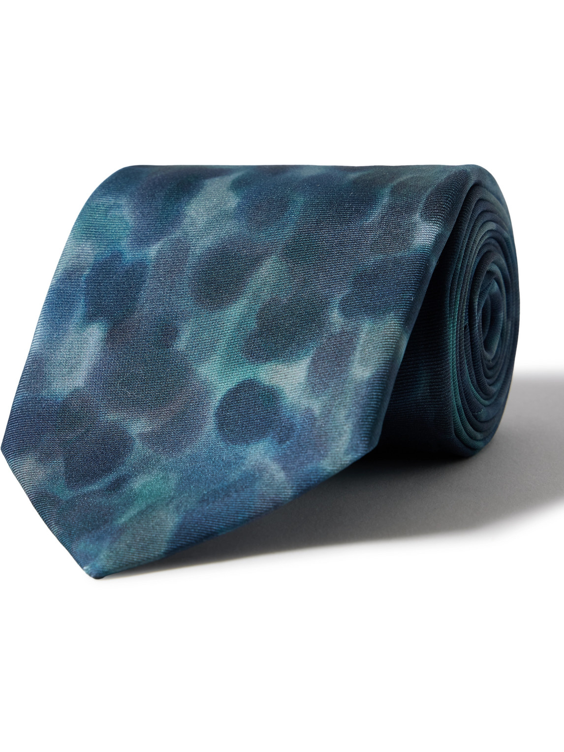 Paul Smith 8cm Printed Silk-twill Tie In Blue