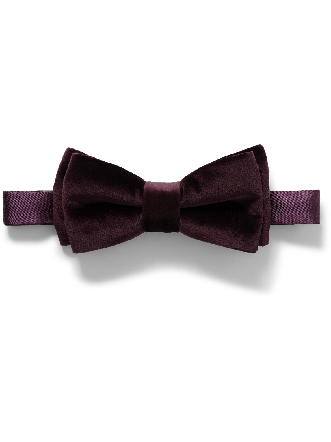 Paul Smith Pre-tied Cotton-velvet Bow Tie In Purple