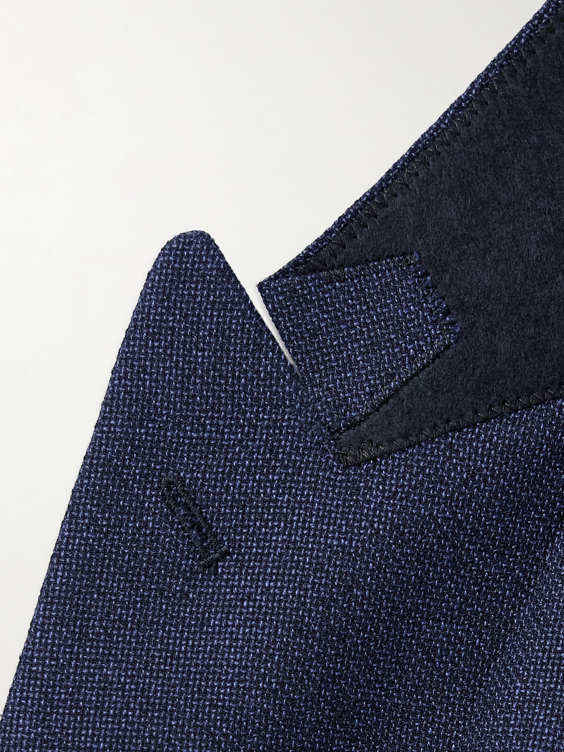 PAUL SMITH DOUBLE-BREASTED WOOL-PIQUÉ SUIT JACKET