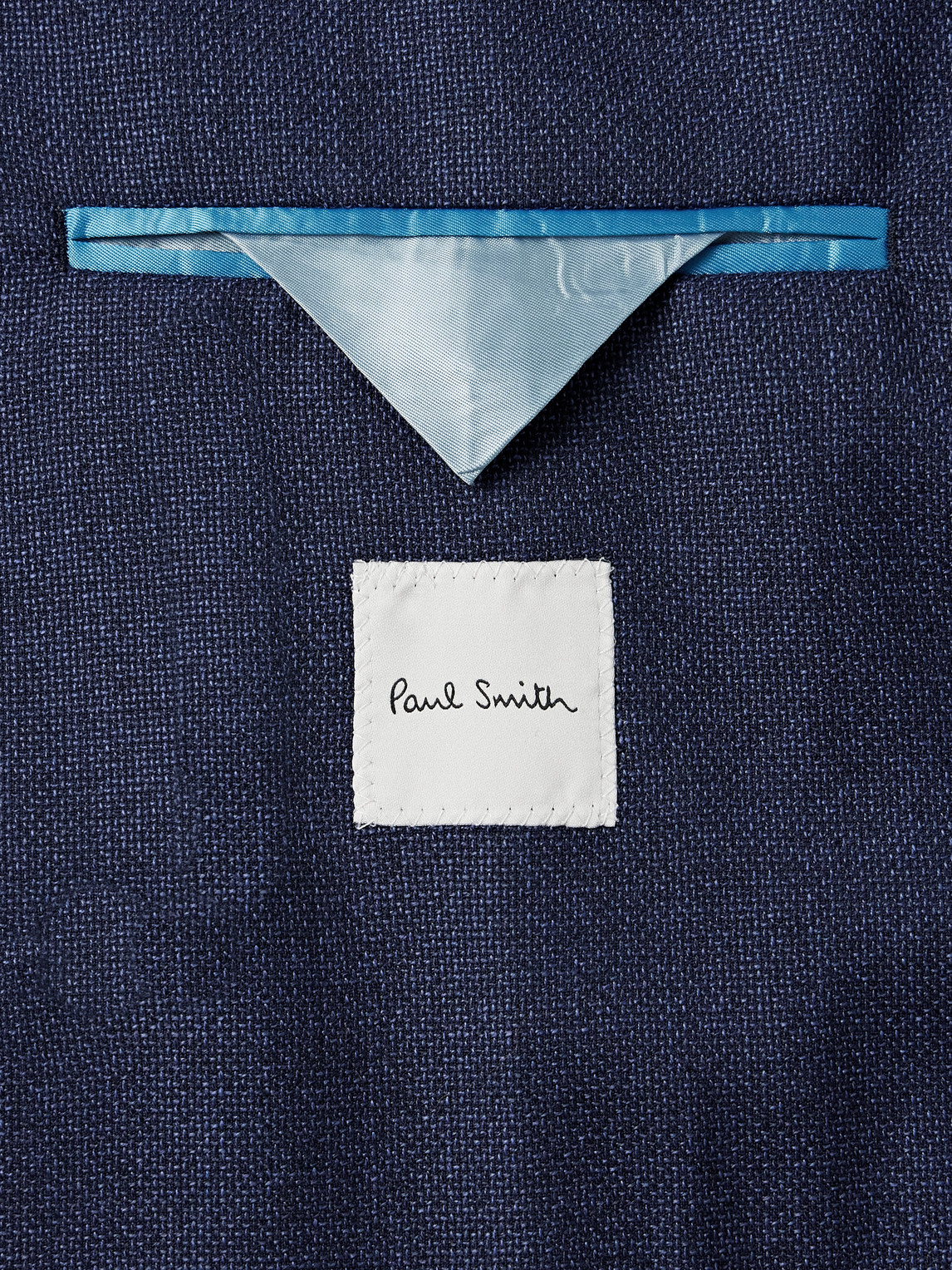 PAUL SMITH DOUBLE-BREASTED WOOL-PIQUÉ SUIT JACKET