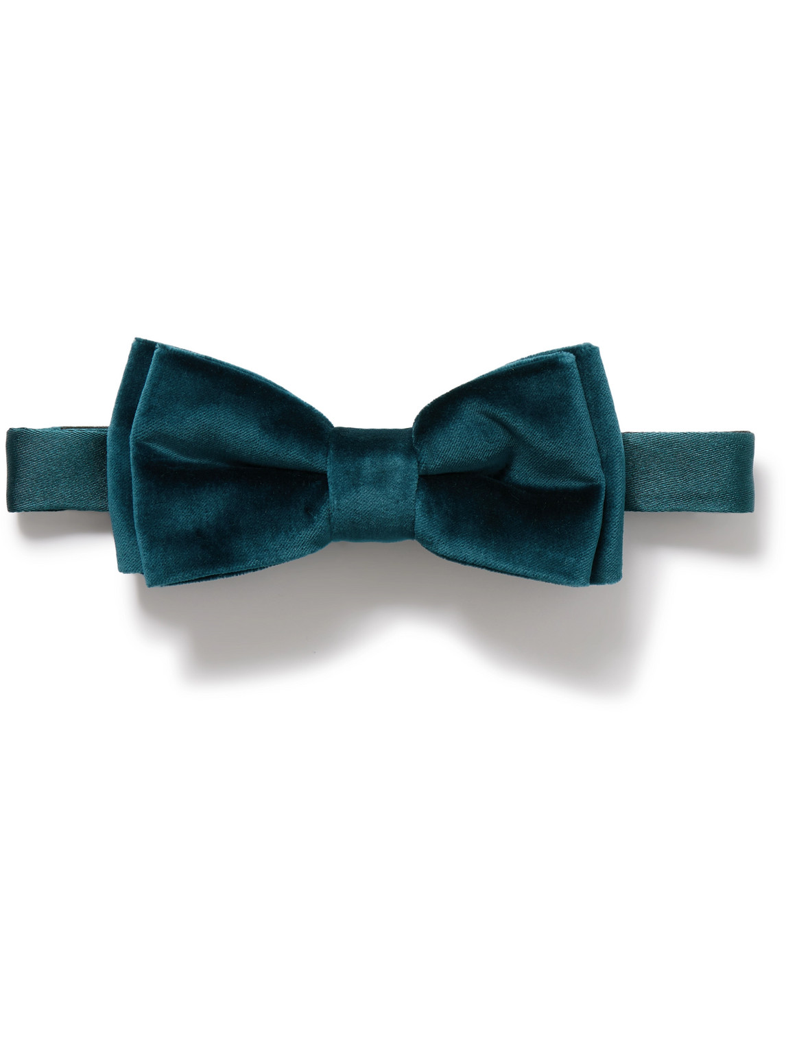 Paul Smith Pre-tied Cotton-velvet Bow Tie In Blue