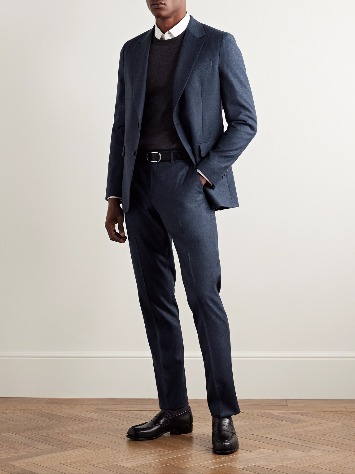 PAUL SMITH WOOL AND CASHMERE-BLEND FLANNEL SUIT JACKET