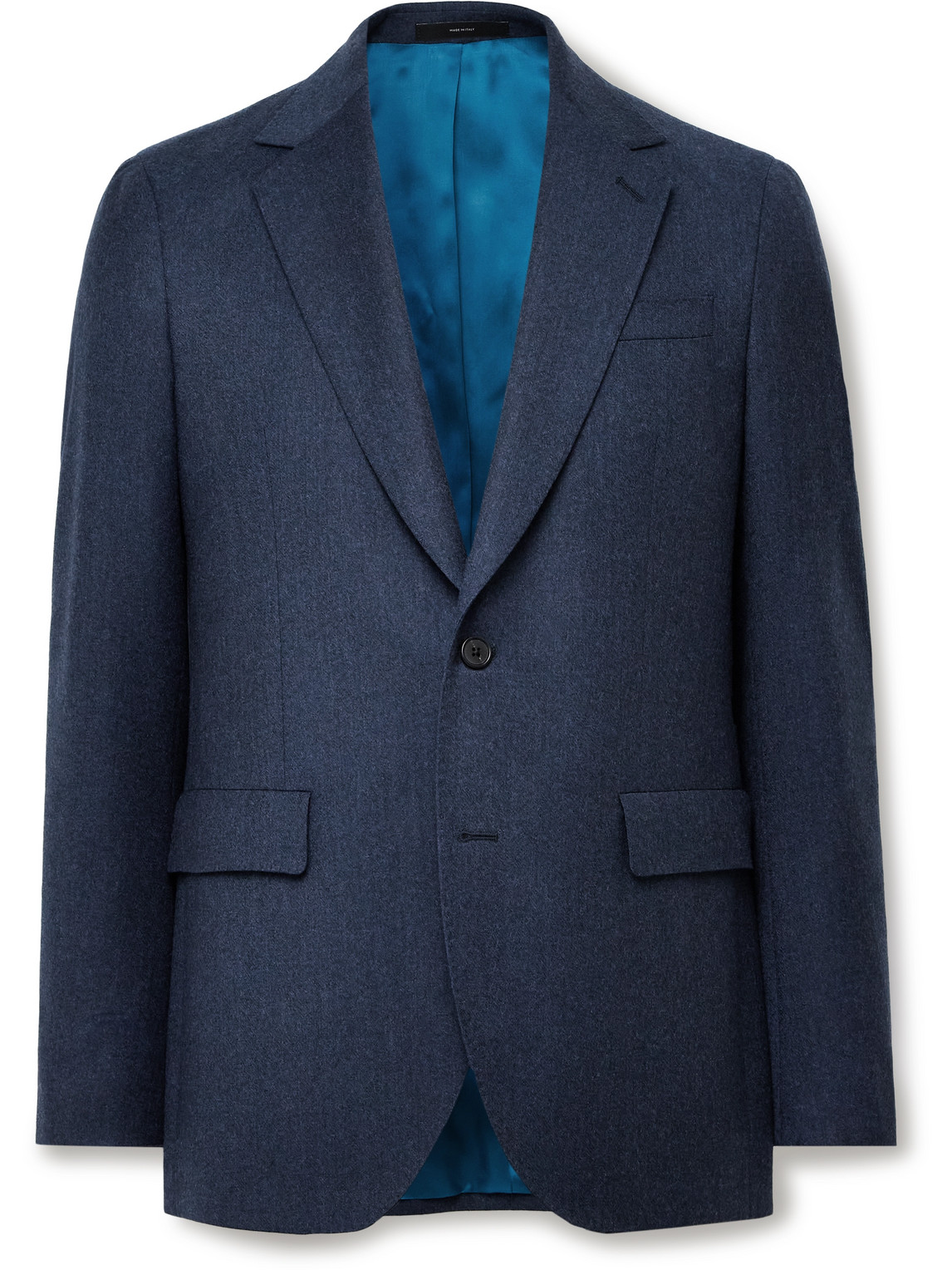 Paul Smith Wool And Cashmere-blend Flannel Suit Jacket In Blue