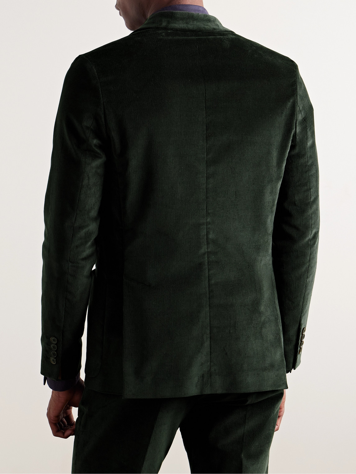 Shop Paul Smith Stretch-cotton Corduroy Suit Jacket In Green
