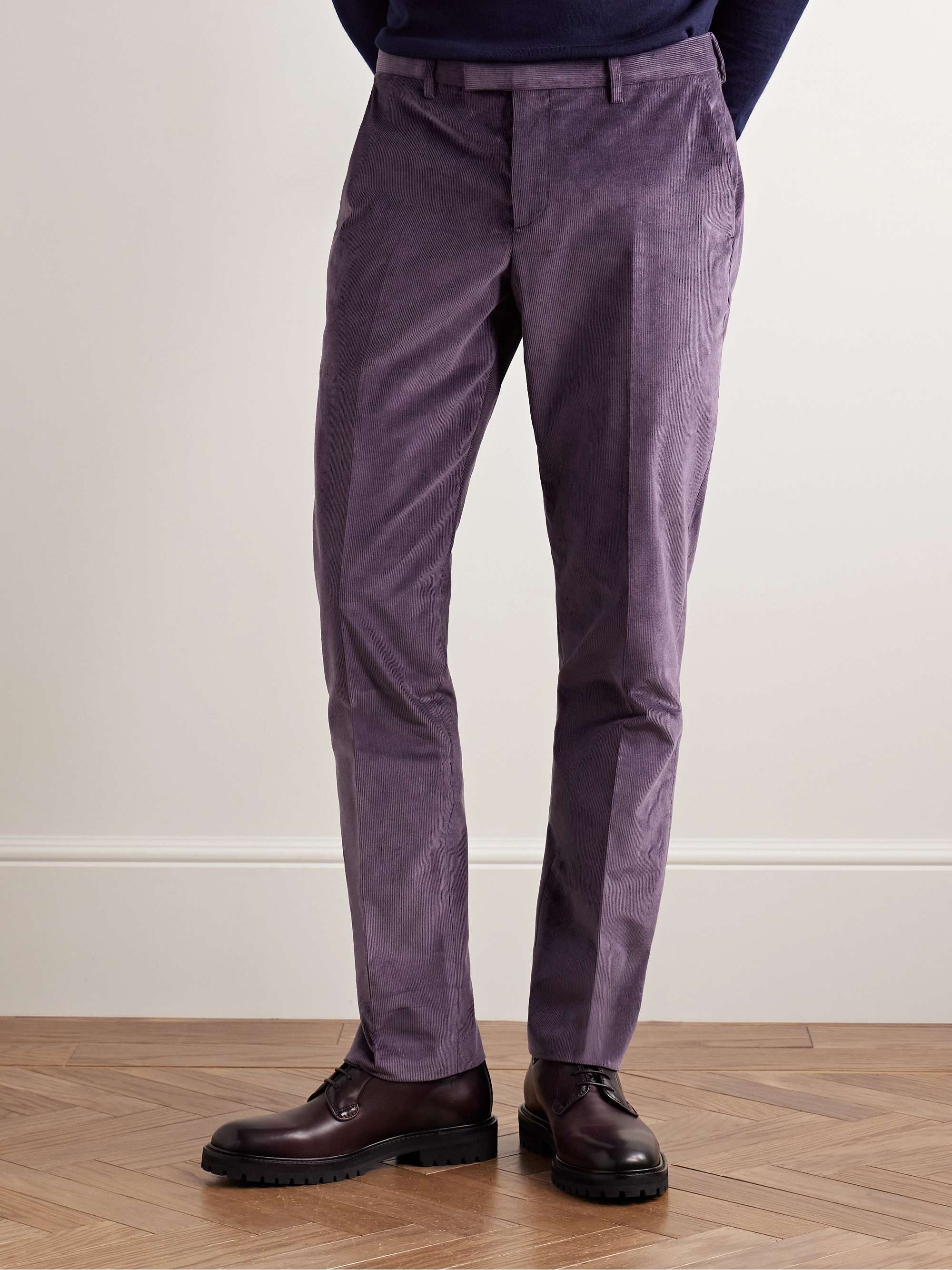 PAUL SMITH Slim-Fit Stretch-Cotton Corduroy Suit Trousers