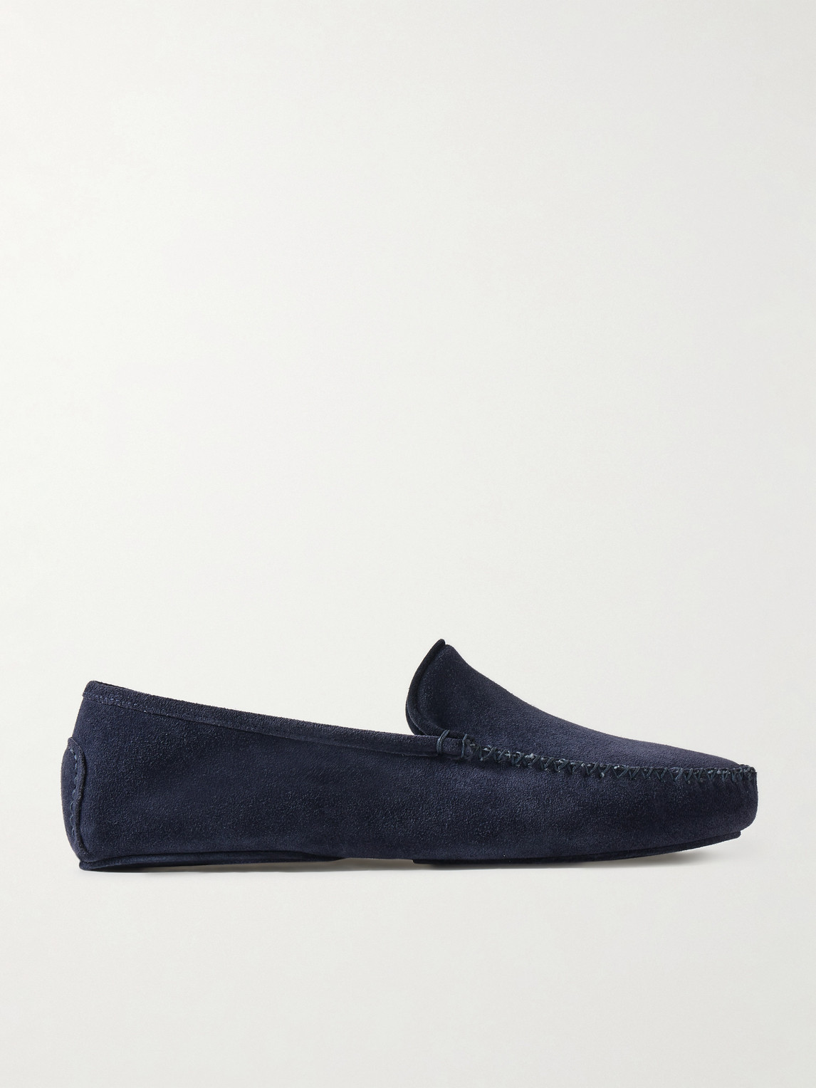 Thom Sweeney Cashmere-Lined Suede Slippers UK 8