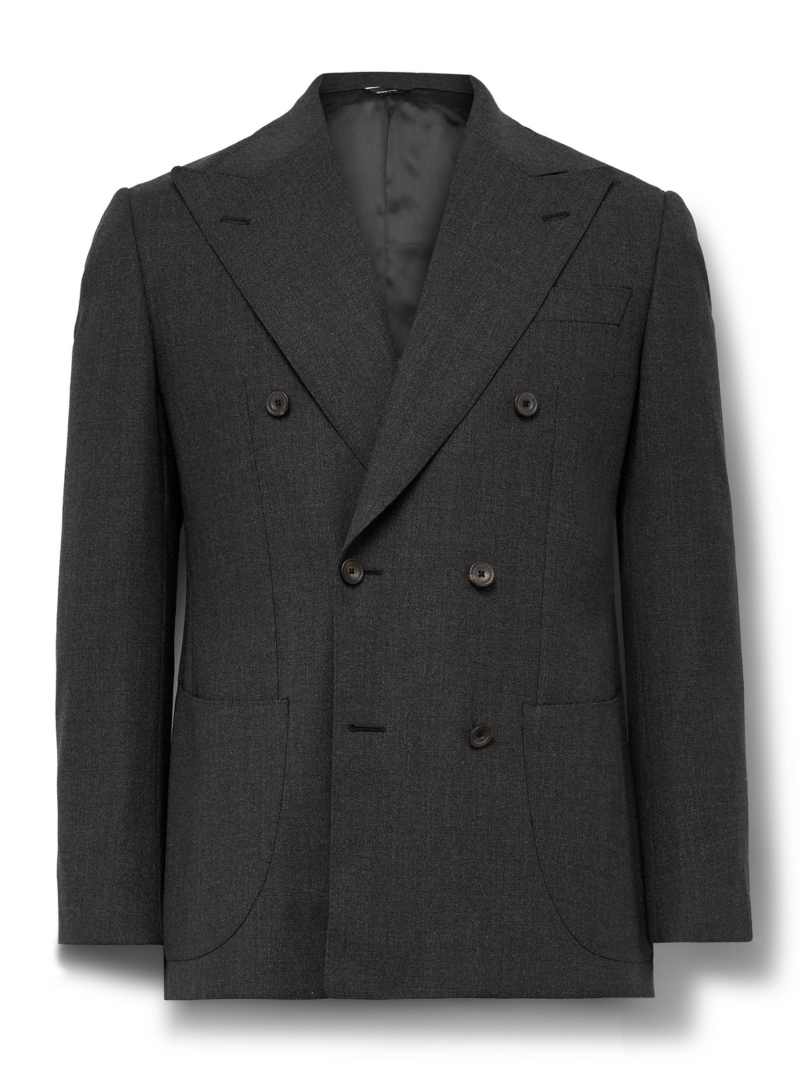 Slim-Fit Double-Breasted Wool Blazer