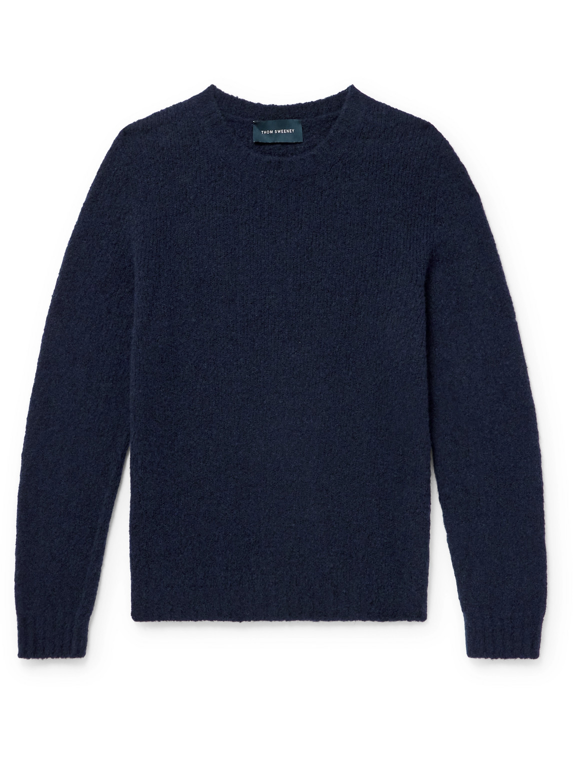 Thom Sweeney Merino Wool-blend Sweater In Blue