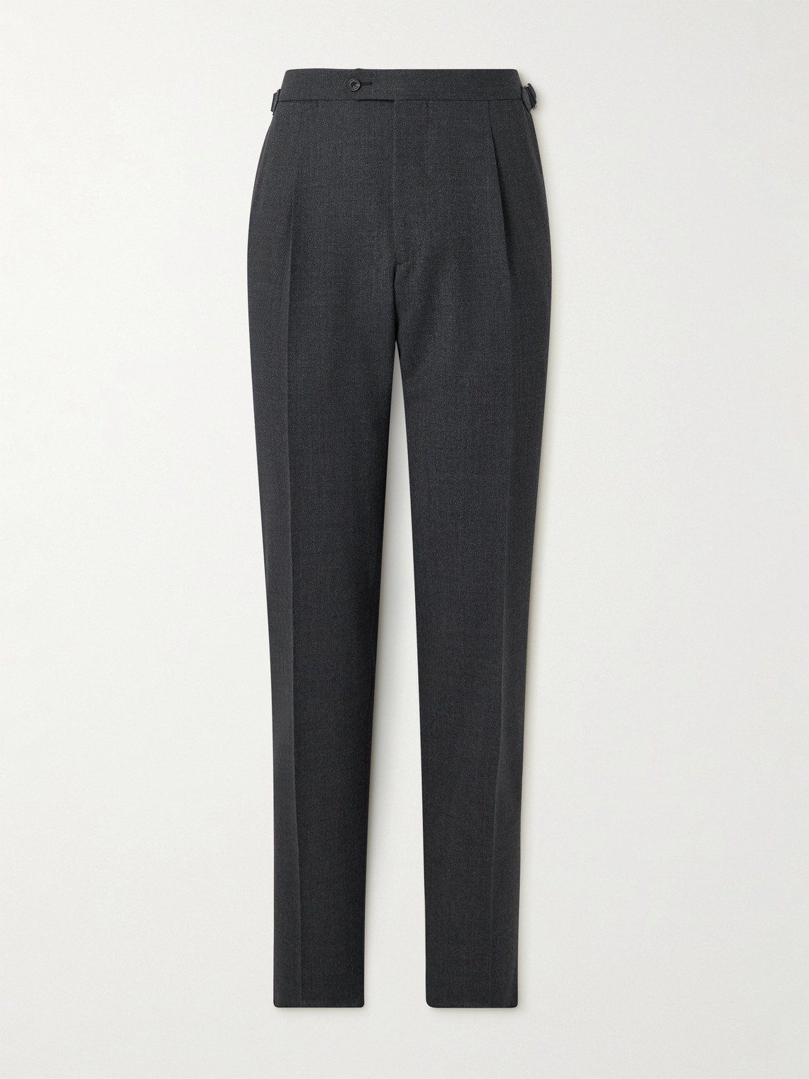 Thom Sweeney Straight-Leg Peated Wool Trousers - Men